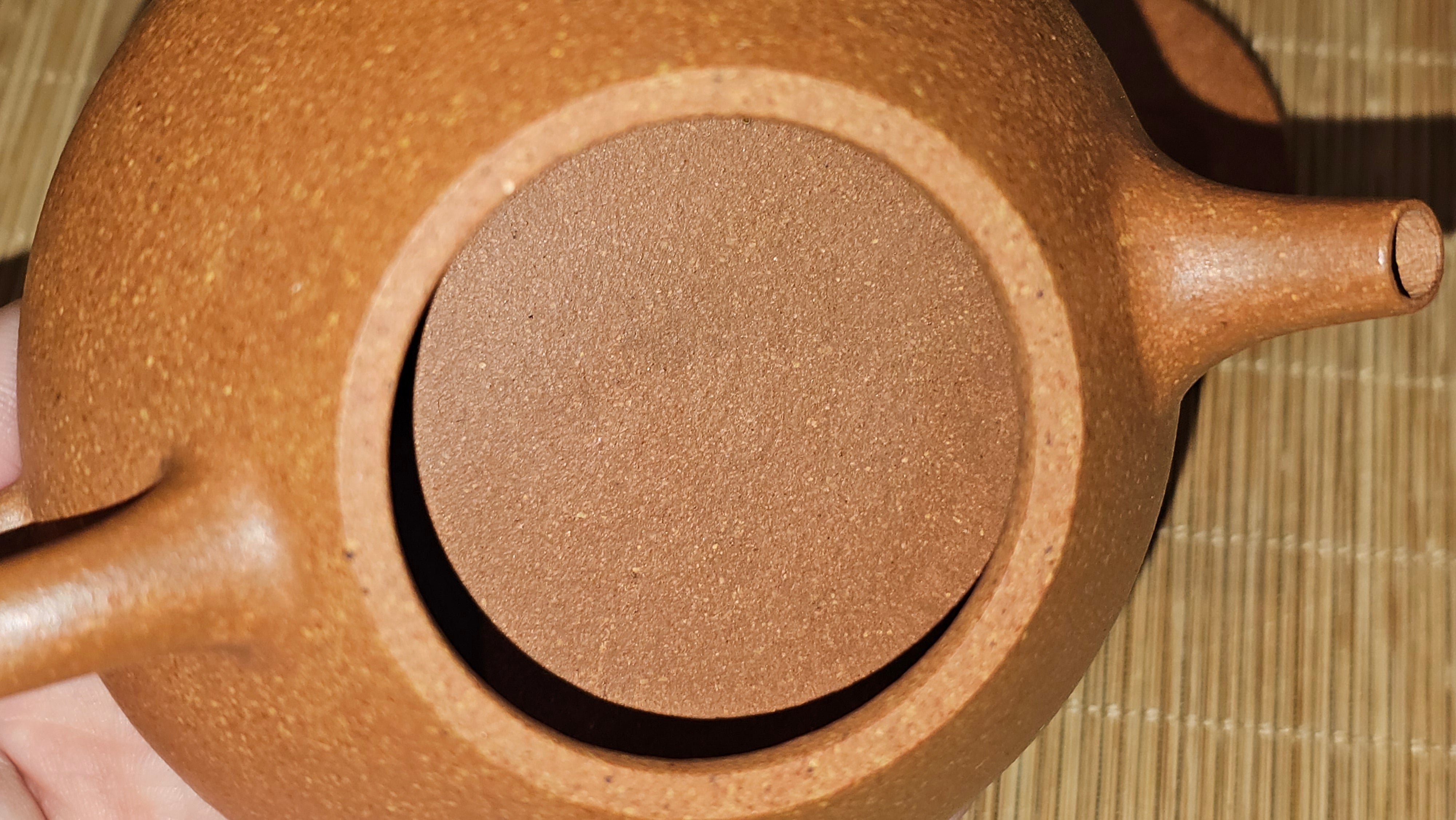 Shi Piao 石瓢 (Ping Gai Shi Piao 平盖石瓢), 154.3ml, Huang Jiang Po Ni 黄降坡泥, by our Collaborative Craftsman Chen Hua Jun 陈华军 ~ Congratulations to Ms M.L., 0117hrs 12th May 2025, Phoenix, AZ.