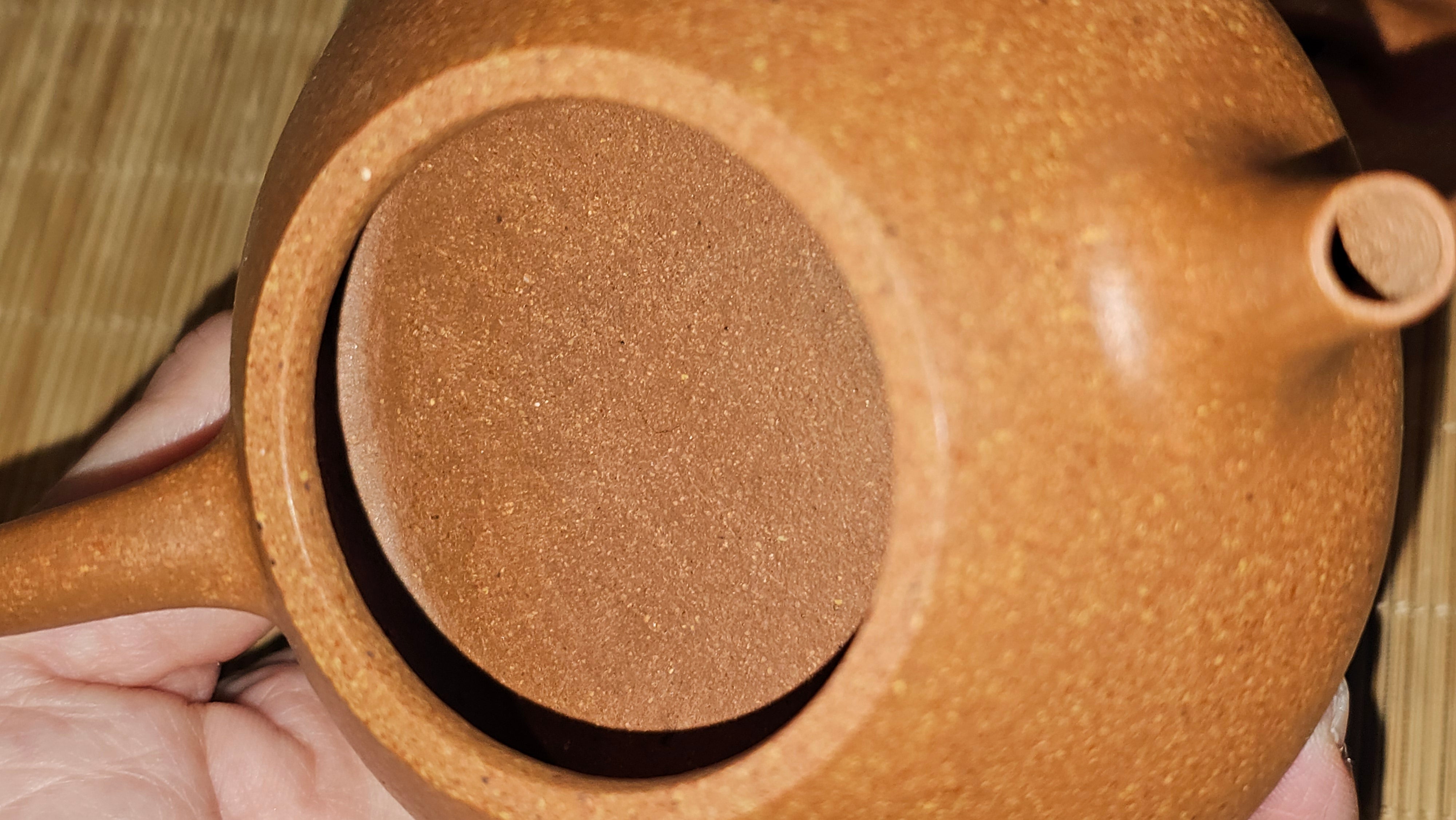 Shi Piao 石瓢 (Ping Gai Shi Piao 平盖石瓢), 154.3ml, Huang Jiang Po Ni 黄降坡泥, by our Collaborative Craftsman Chen Hua Jun 陈华军 ~ Congratulations to Ms M.L., 0117hrs 12th May 2025, Phoenix, AZ.