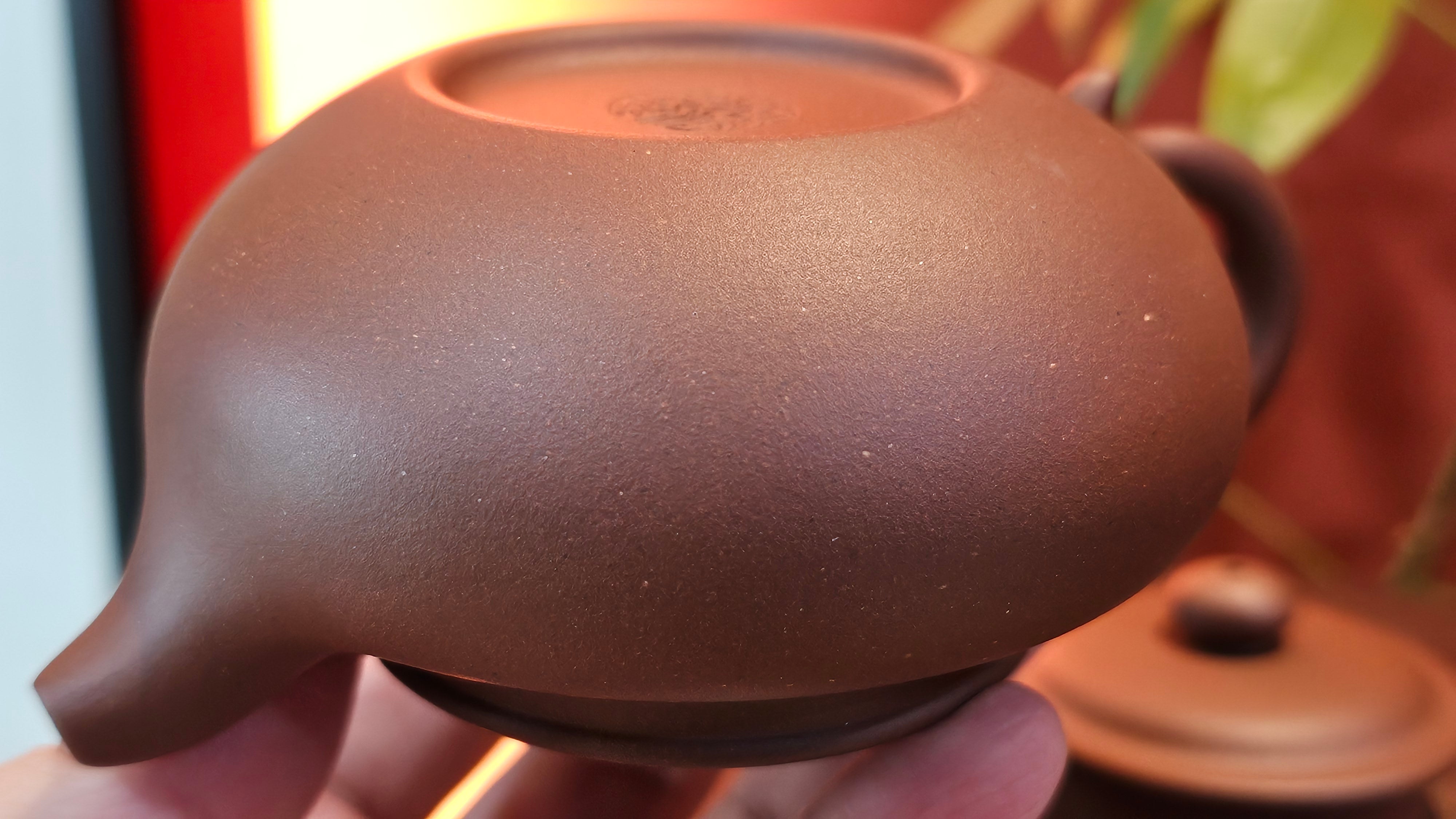 Fang Gu 仿古, 219.5ml, Di Cao Qing Zi Ni 底槽青紫泥, by our Collaborative Craftsman Chen Fa Chu 陈法初 ~ Congratulations to Mr J.M., 1532hrs 15th May 2025, Lake Wales, FL.