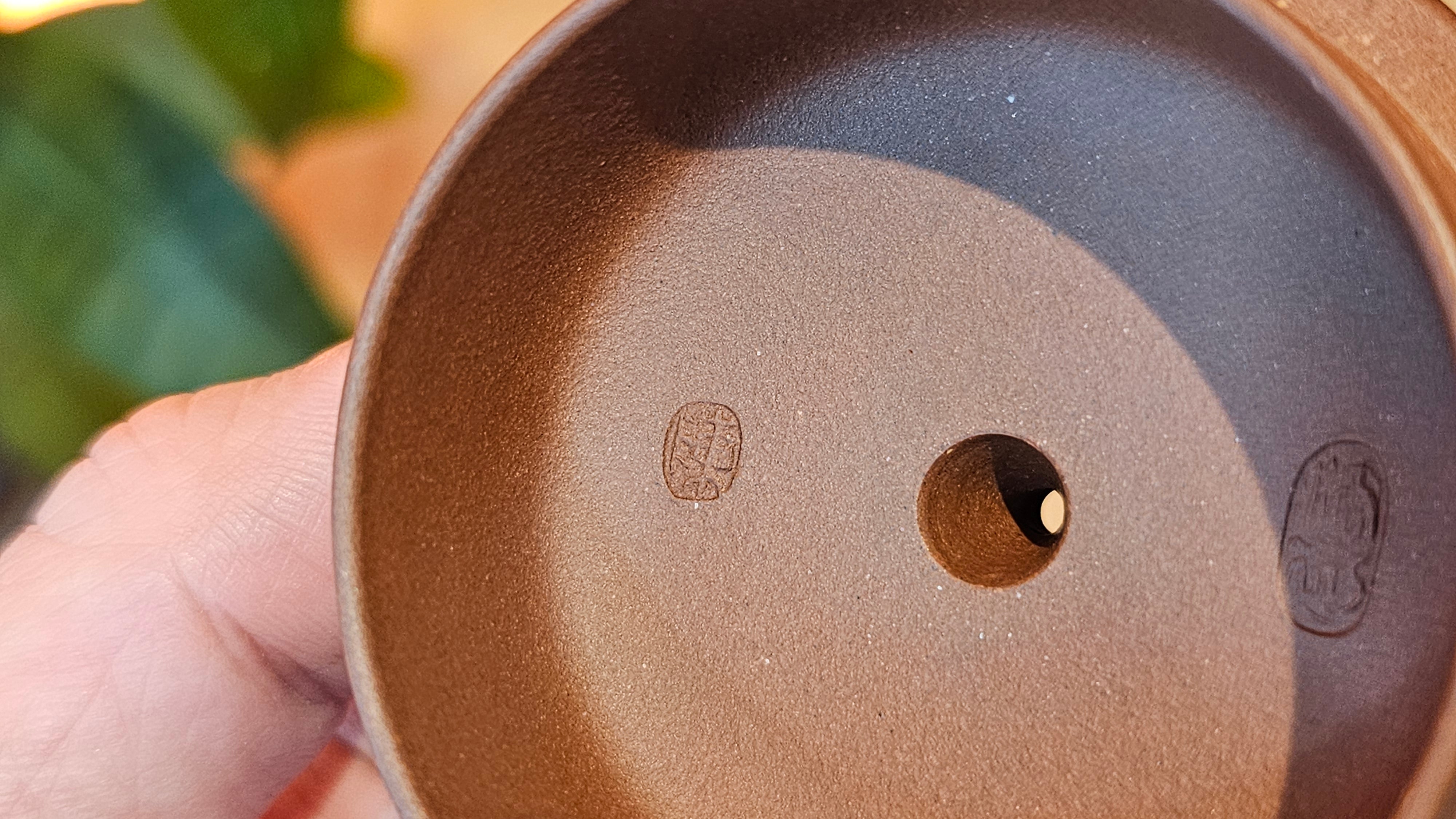 Fang Gu 仿古, 219.5ml, Di Cao Qing Zi Ni 底槽青紫泥, by our Collaborative Craftsman Chen Fa Chu 陈法初 ~ Congratulations to Mr J.M., 1532hrs 15th May 2025, Lake Wales, FL.