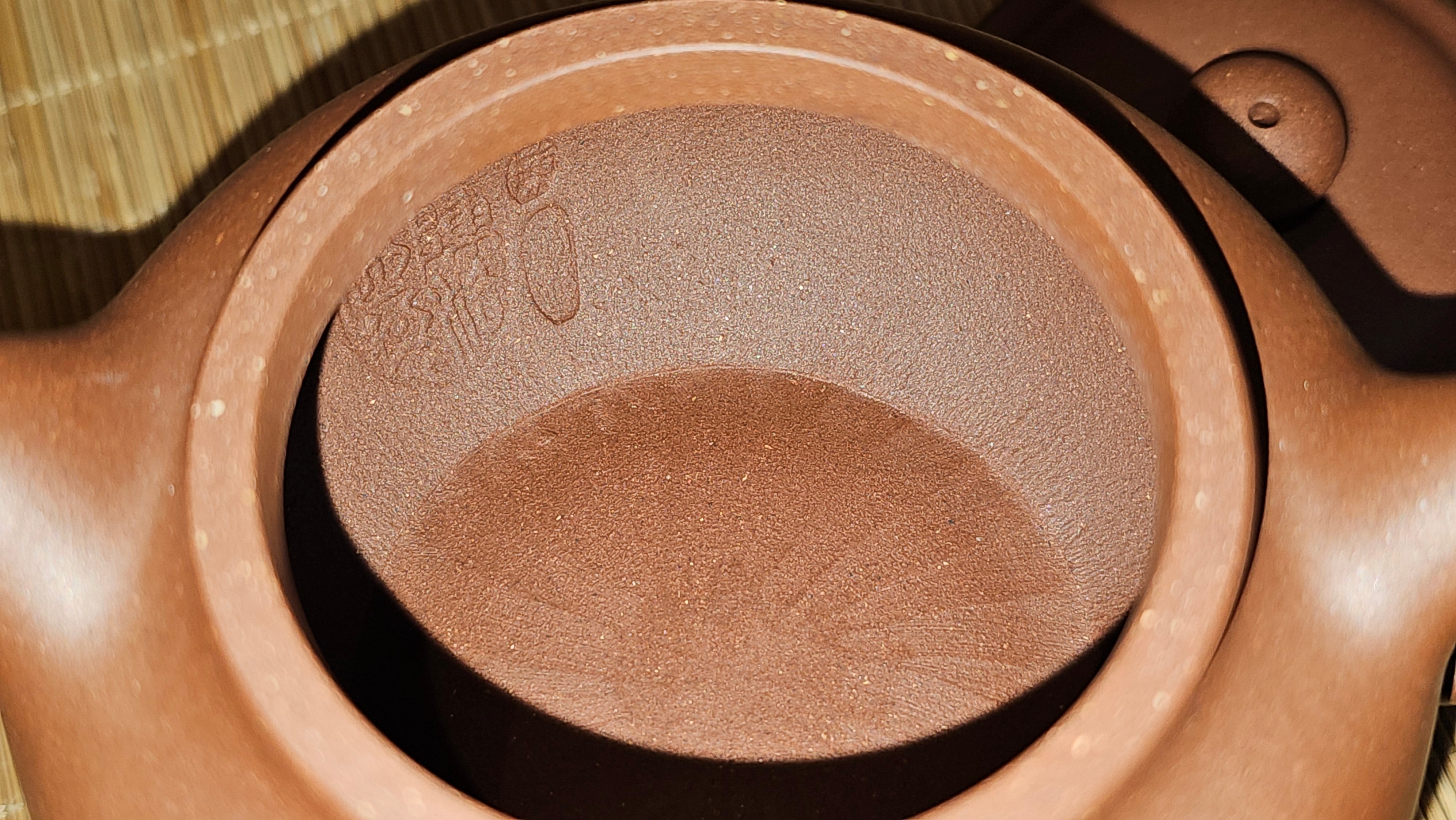 Fang Gu 仿古, 219.5ml, Di Cao Qing Zi Ni 底槽青紫泥, by our Collaborative Craftsman Chen Fa Chu 陈法初 ~ Congratulations to Mr J.M., 1532hrs 15th May 2025, Lake Wales, FL.