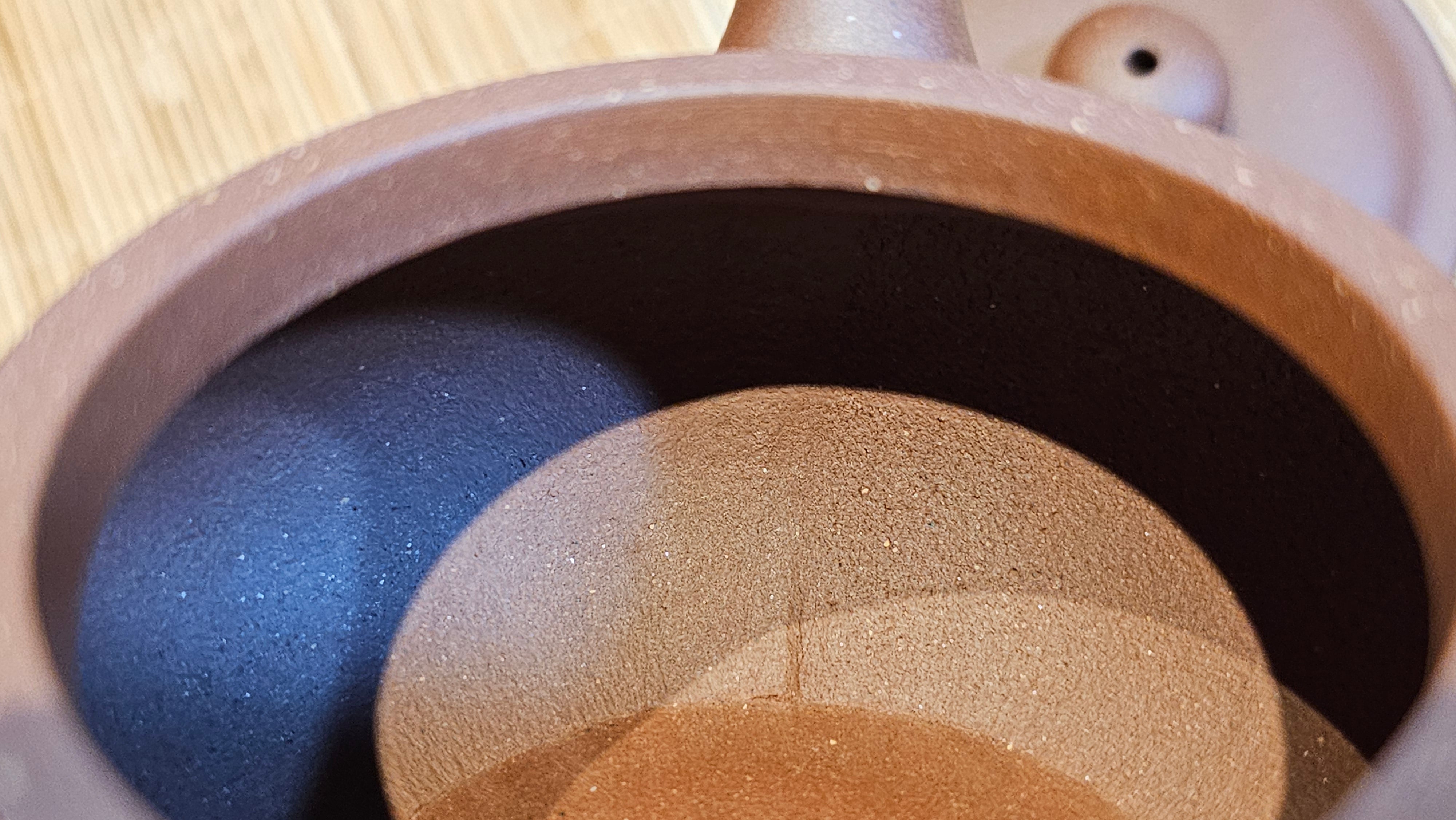 Fang Gu 仿古, 219.5ml, Di Cao Qing Zi Ni 底槽青紫泥, by our Collaborative Craftsman Chen Fa Chu 陈法初 ~ Congratulations to Mr J.M., 1532hrs 15th May 2025, Lake Wales, FL.