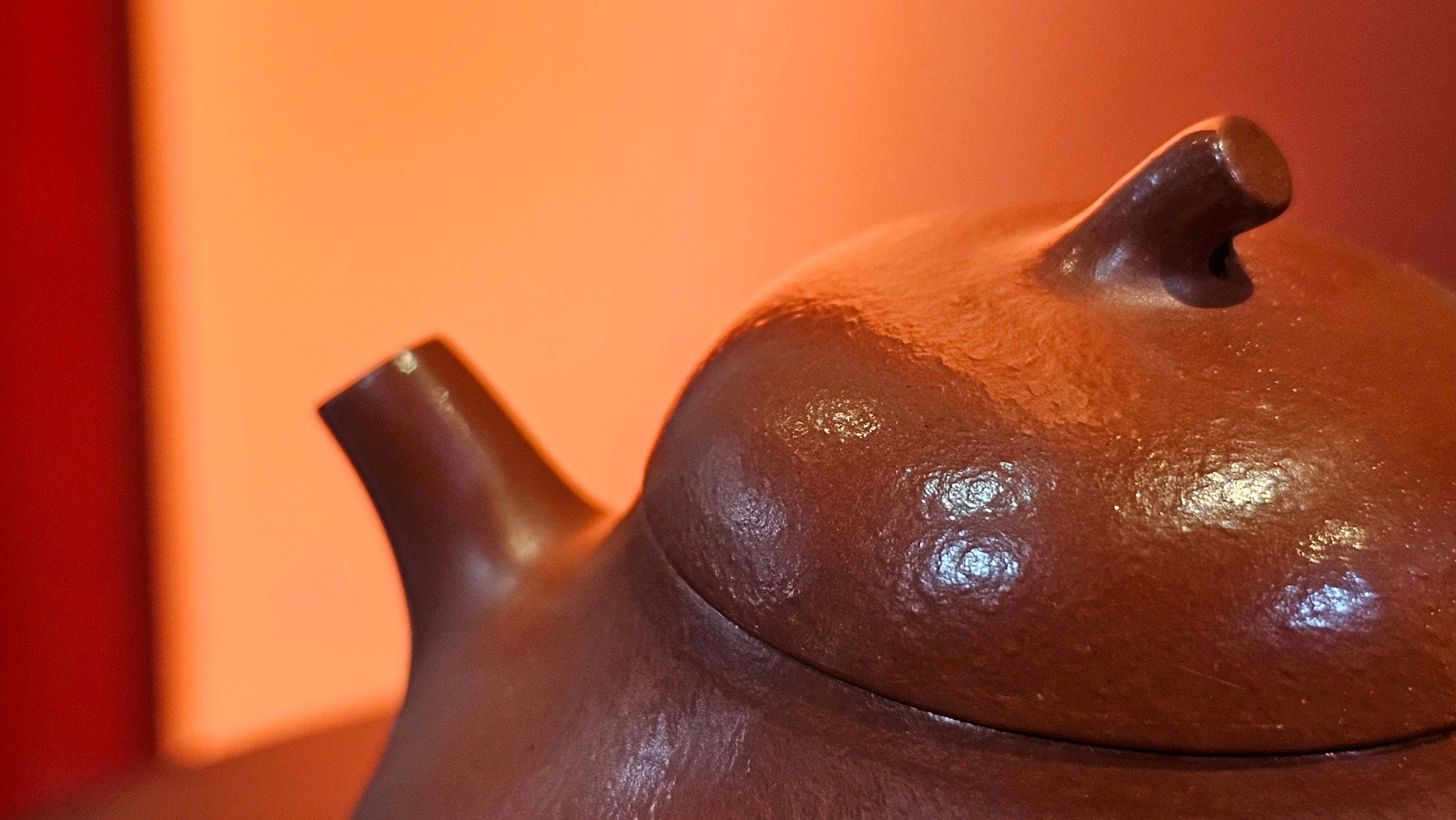 Qie Gua 茄瓜, 140.6ml, Xiao Mei Yao Zhu Ni 小煤窑朱泥,  by our Collaborative Craftsman Wang Hui 王慧 ~ Congratulations to Mr L.M., 0919hrs 26th May 2025, Kassel, Germany 🇩🇪.