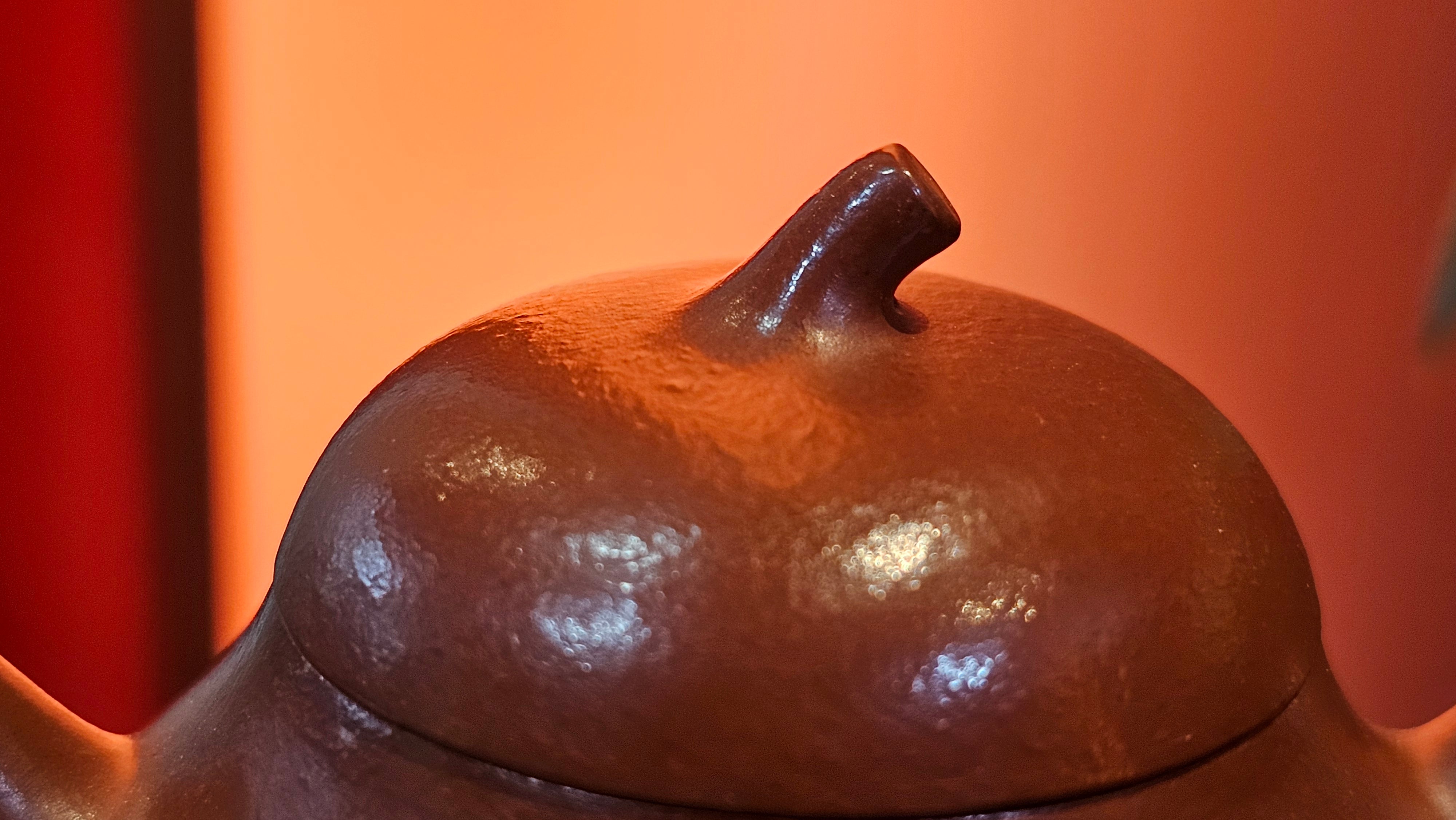 Qie Gua 茄瓜, 140.6ml, Xiao Mei Yao Zhu Ni 小煤窑朱泥,  by our Collaborative Craftsman Wang Hui 王慧 ~ Congratulations to Mr L.M., 0919hrs 26th May 2025, Kassel, Germany 🇩🇪.