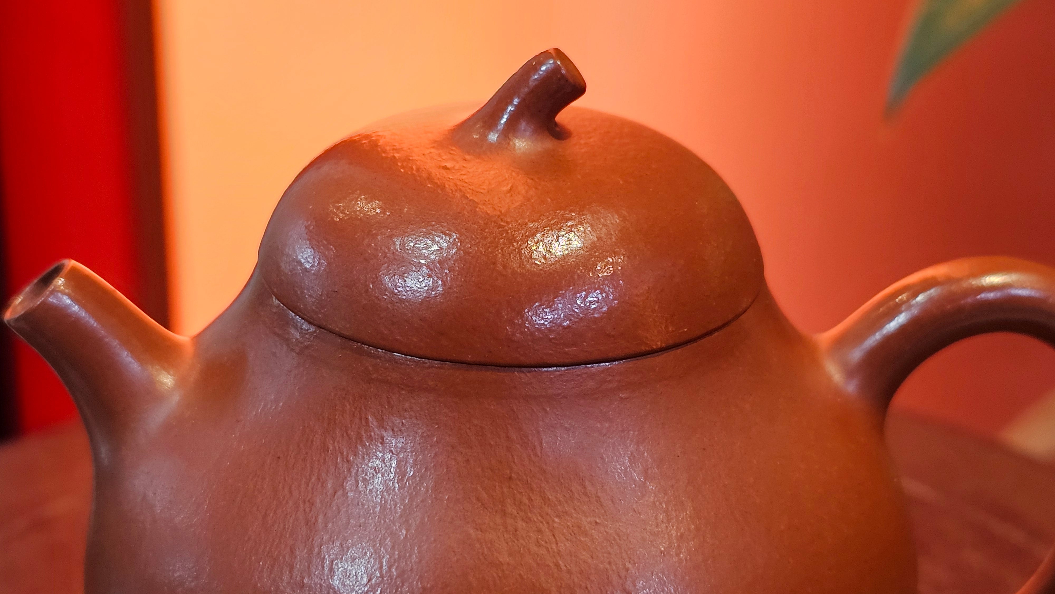 Qie Gua 茄瓜, 140.6ml, Xiao Mei Yao Zhu Ni 小煤窑朱泥,  by our Collaborative Craftsman Wang Hui 王慧 ~ Congratulations to Mr L.M., 0919hrs 26th May 2025, Kassel, Germany 🇩🇪.