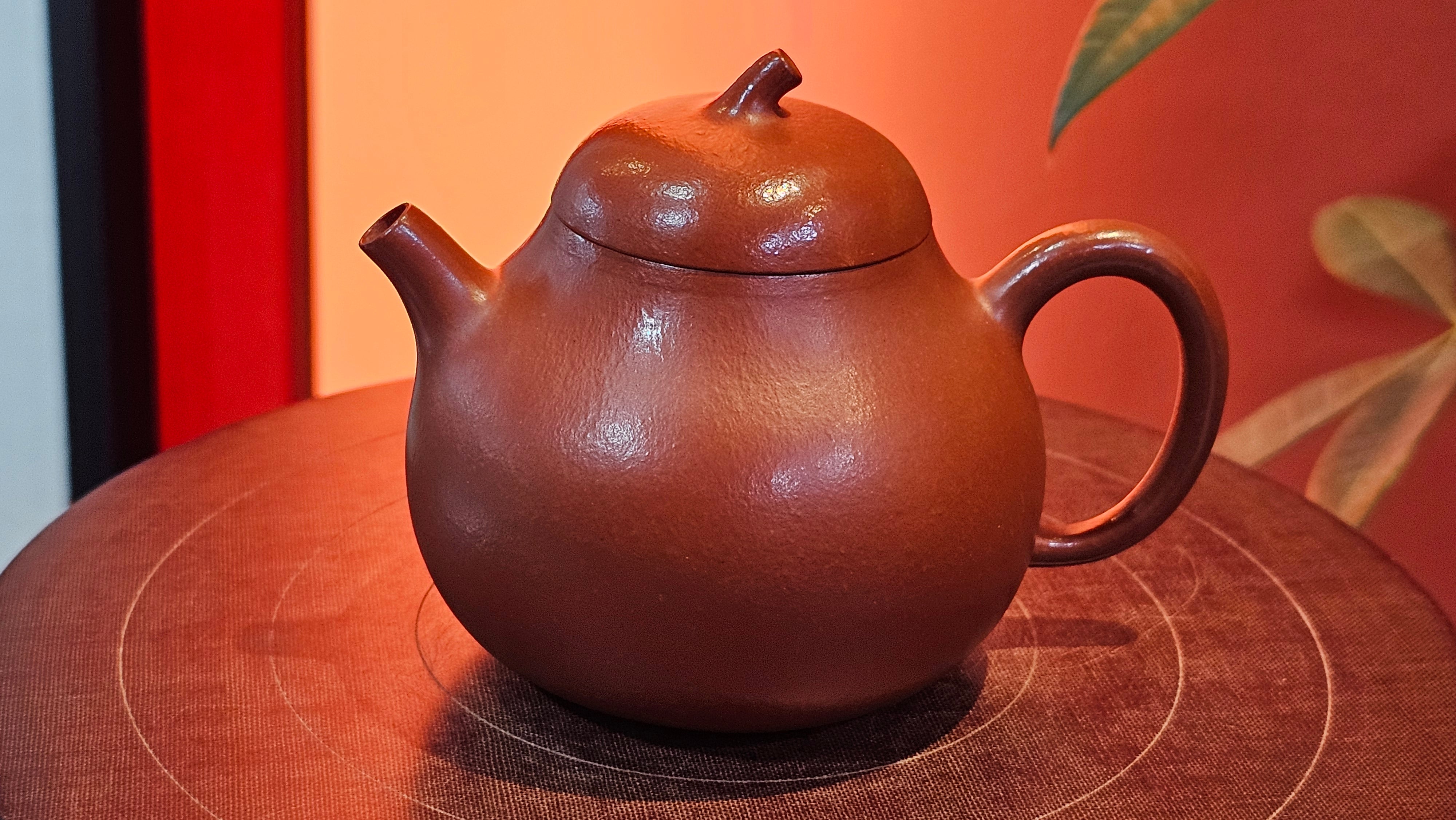 Qie Gua 茄瓜, 140.6ml, Xiao Mei Yao Zhu Ni 小煤窑朱泥,  by our Collaborative Craftsman Wang Hui 王慧 ~ Congratulations to Mr L.M., 0919hrs 26th May 2025, Kassel, Germany 🇩🇪.