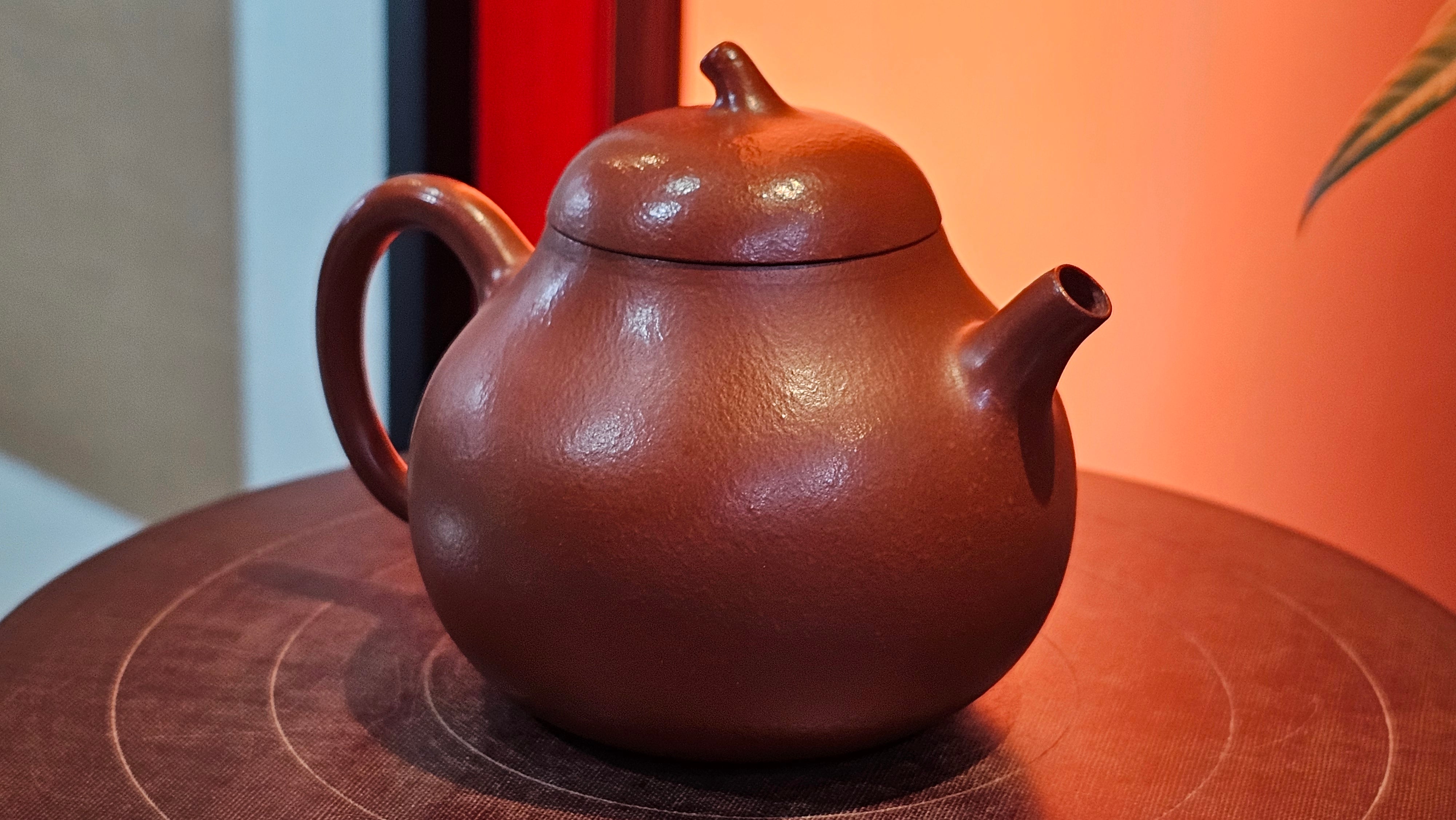 Qie Gua 茄瓜, 140.6ml, Xiao Mei Yao Zhu Ni 小煤窑朱泥,  by our Collaborative Craftsman Wang Hui 王慧 ~ Congratulations to Mr L.M., 0919hrs 26th May 2025, Kassel, Germany 🇩🇪.