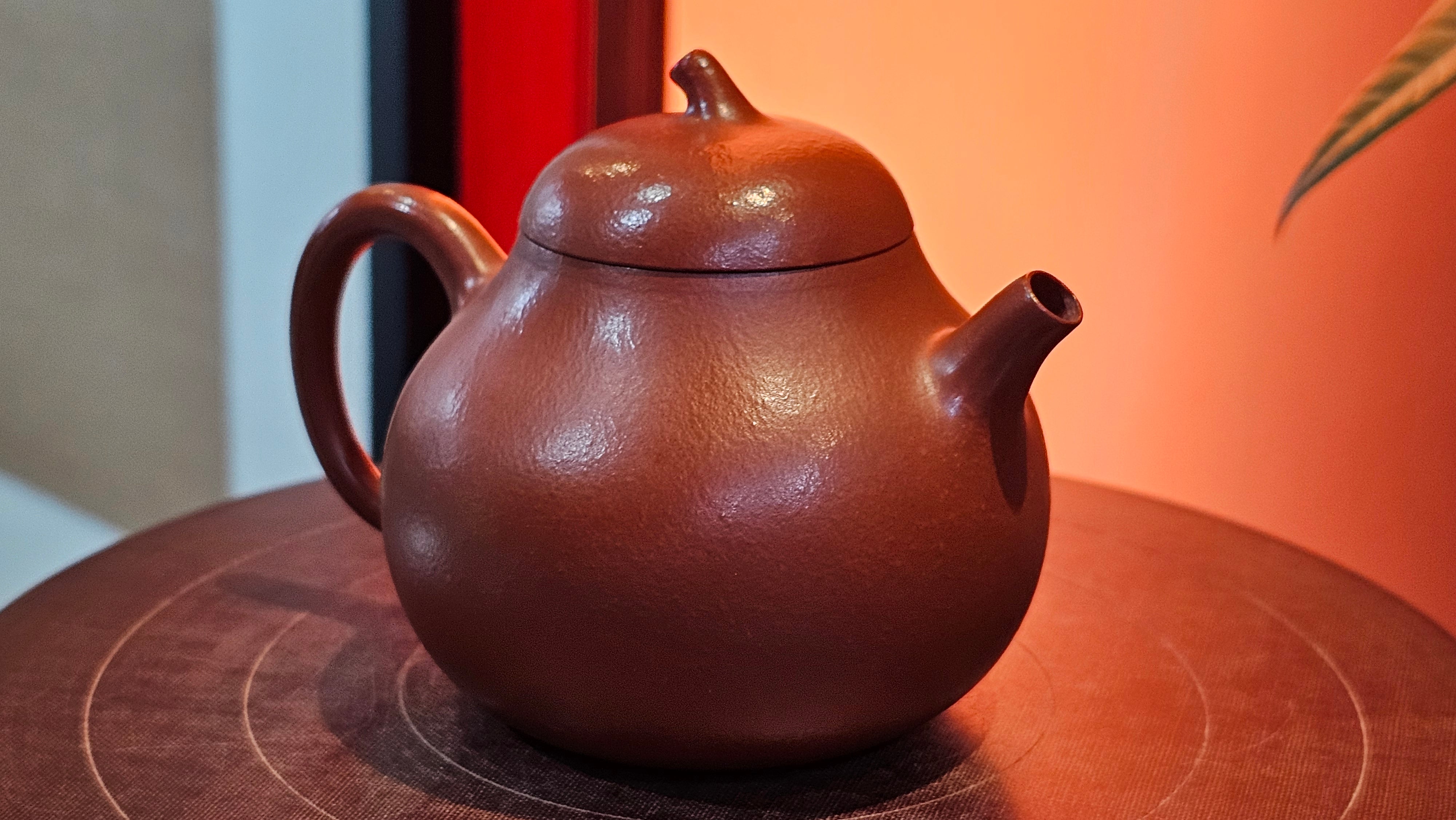 Qie Gua 茄瓜, 140.6ml, Xiao Mei Yao Zhu Ni 小煤窑朱泥,  by our Collaborative Craftsman Wang Hui 王慧 ~ Congratulations to Mr L.M., 0919hrs 26th May 2025, Kassel, Germany 🇩🇪.