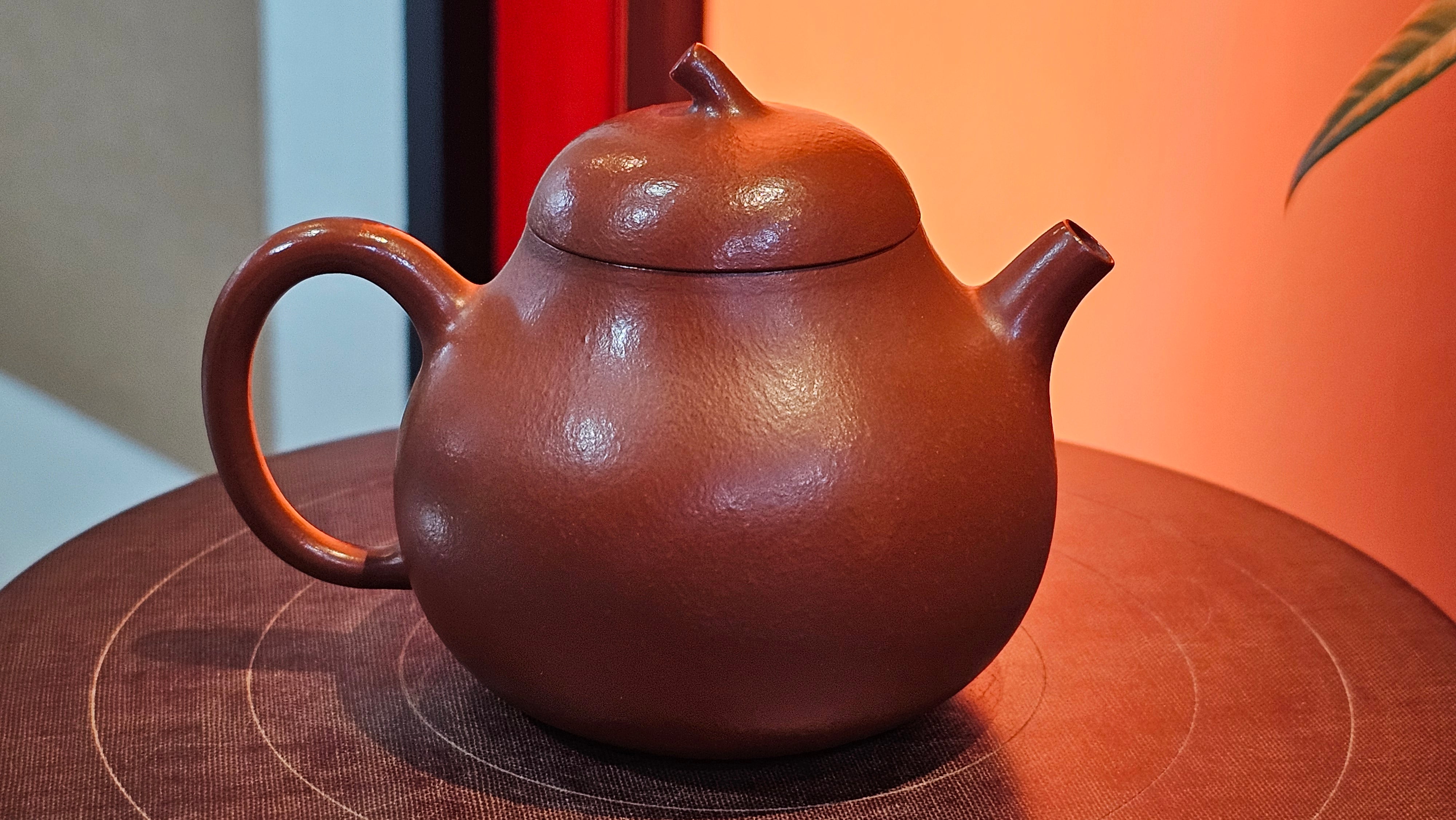 Qie Gua 茄瓜, 140.6ml, Xiao Mei Yao Zhu Ni 小煤窑朱泥,  by our Collaborative Craftsman Wang Hui 王慧 ~ Congratulations to Mr L.M., 0919hrs 26th May 2025, Kassel, Germany 🇩🇪.