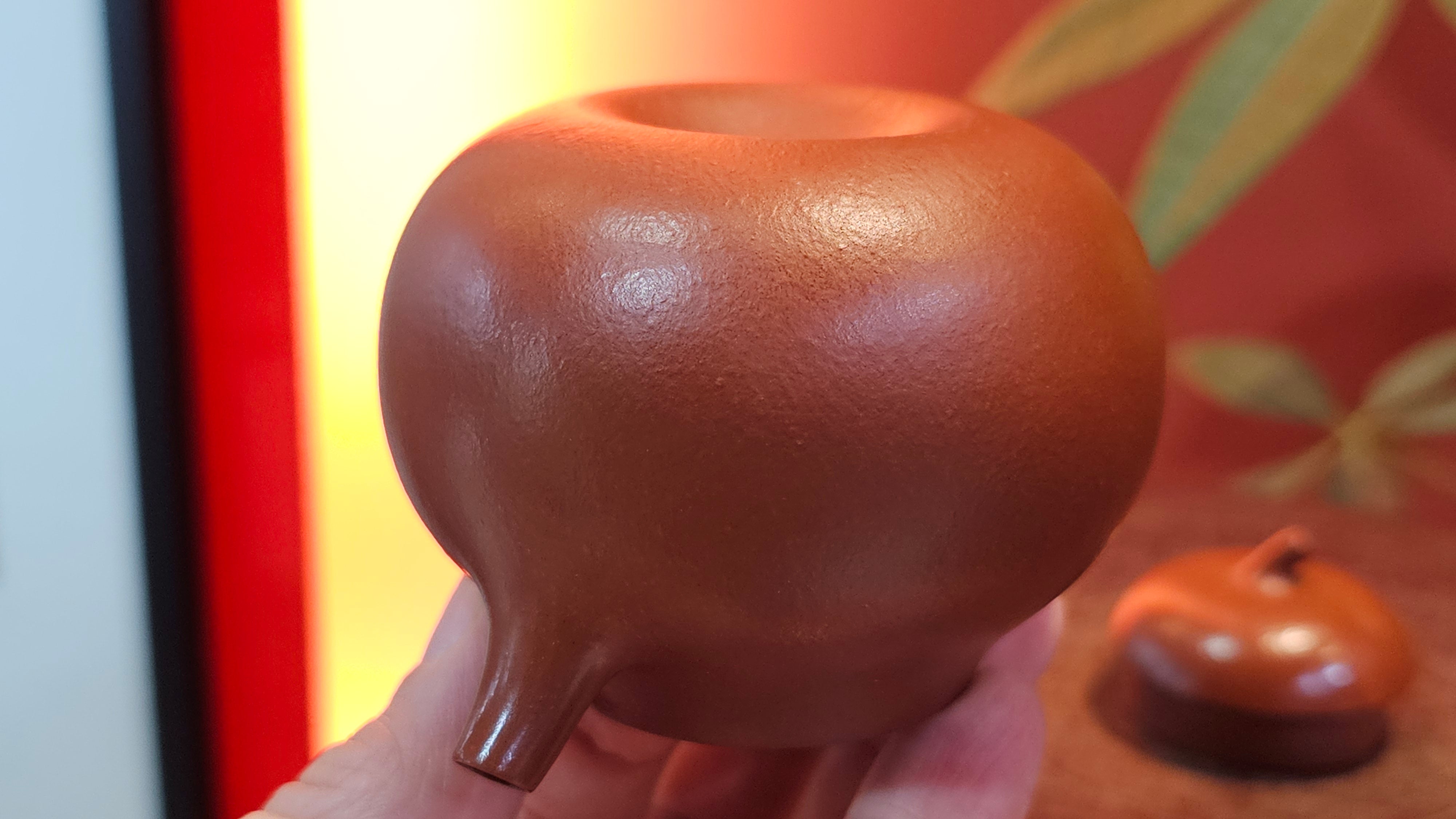 Qie Gua 茄瓜, 140.6ml, Xiao Mei Yao Zhu Ni 小煤窑朱泥,  by our Collaborative Craftsman Wang Hui 王慧 ~ Congratulations to Mr L.M., 0919hrs 26th May 2025, Kassel, Germany 🇩🇪.