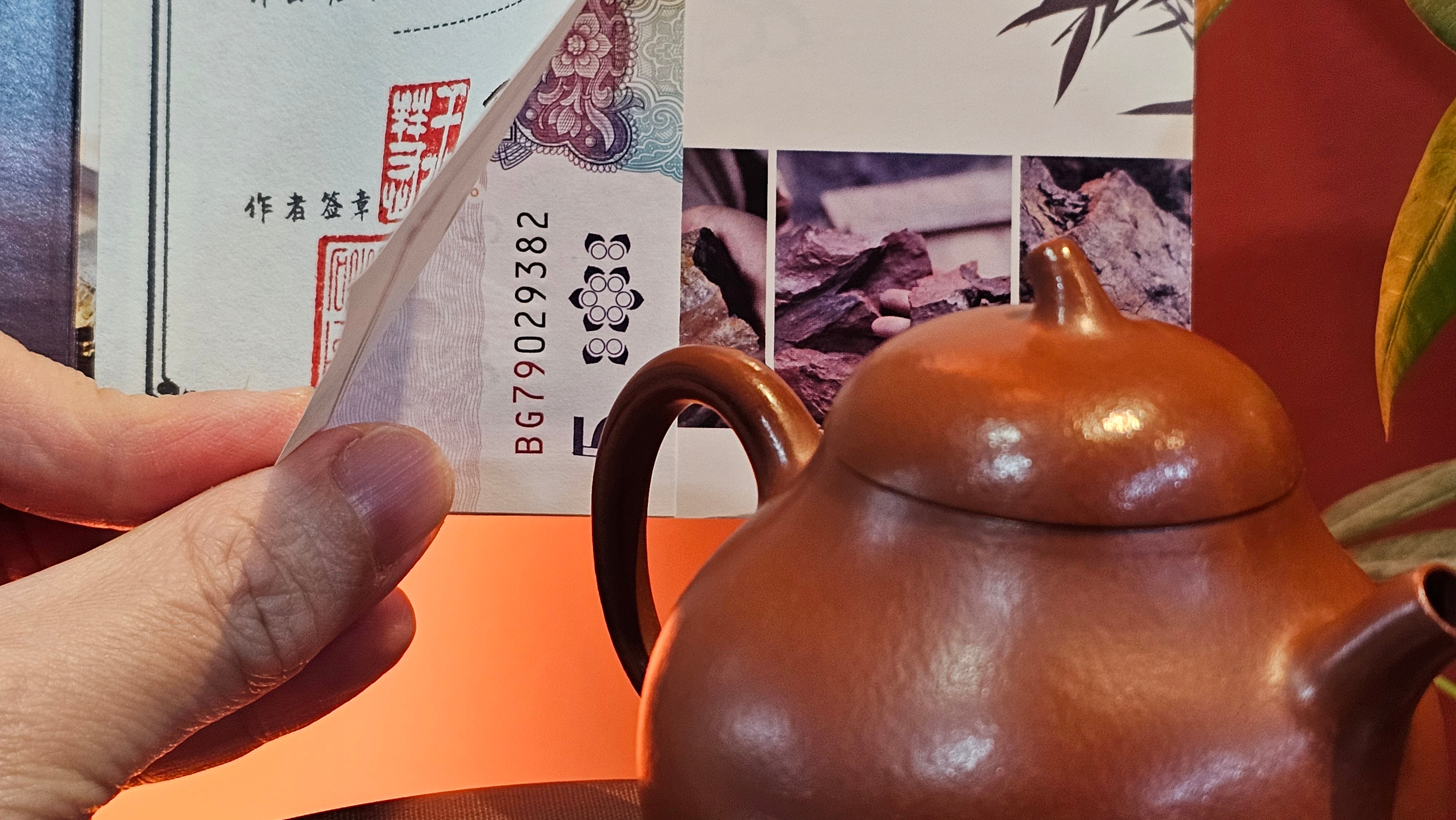 Qie Gua 茄瓜, 140.6ml, Xiao Mei Yao Zhu Ni 小煤窑朱泥,  by our Collaborative Craftsman Wang Hui 王慧 ~ Congratulations to Mr L.M., 0919hrs 26th May 2025, Kassel, Germany 🇩🇪.