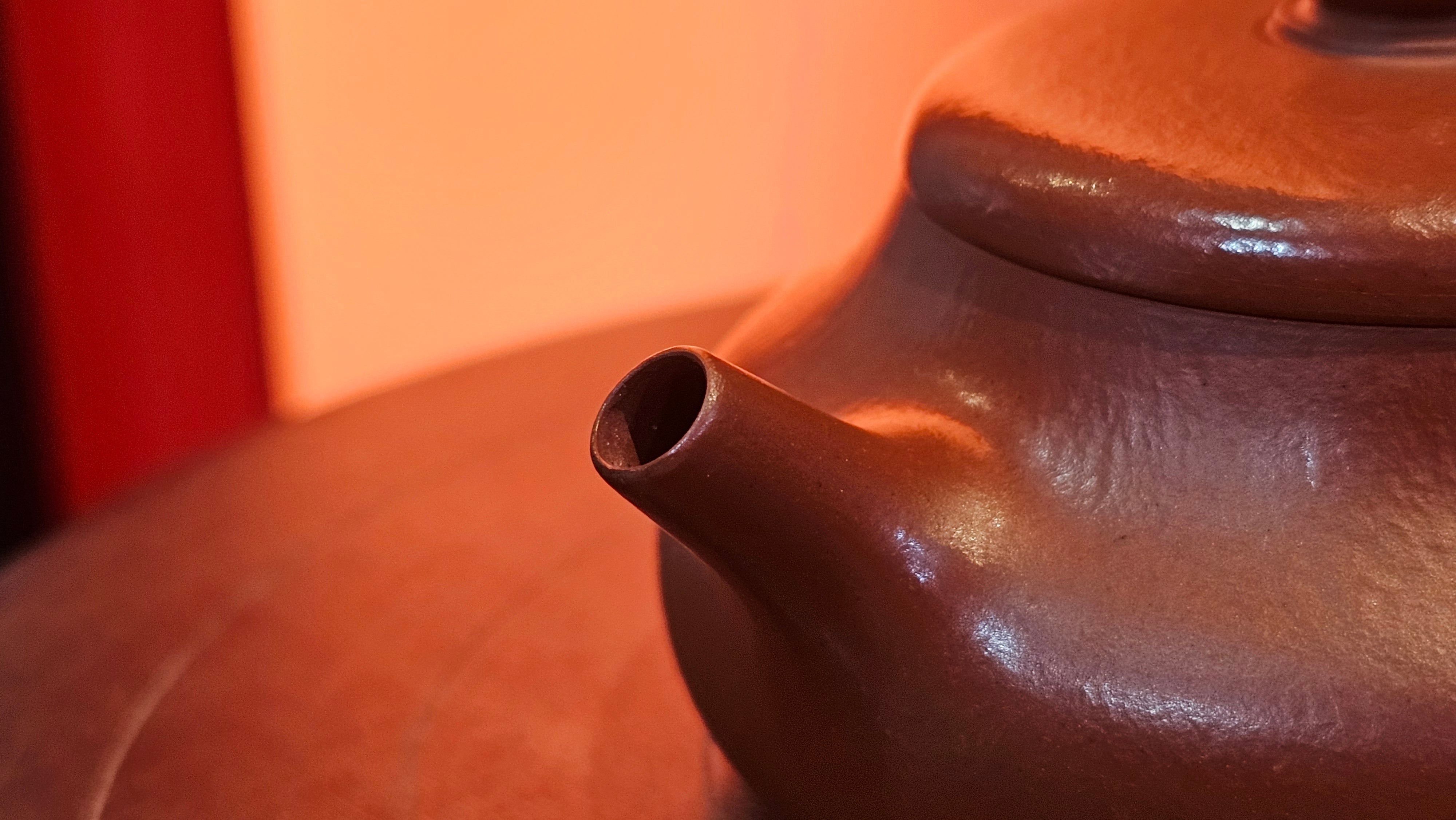 Jing Le 静乐 ~ "Quiet happiness", 96.0ml, Xiao Mei Yao Zhu Ni 小煤窑朱泥, by our Collaborative Craftsman Wang Xing 王兴 ~ Congratulations to Mr P.E., 2302hrs 22nd May 2025, Seattle, WA.