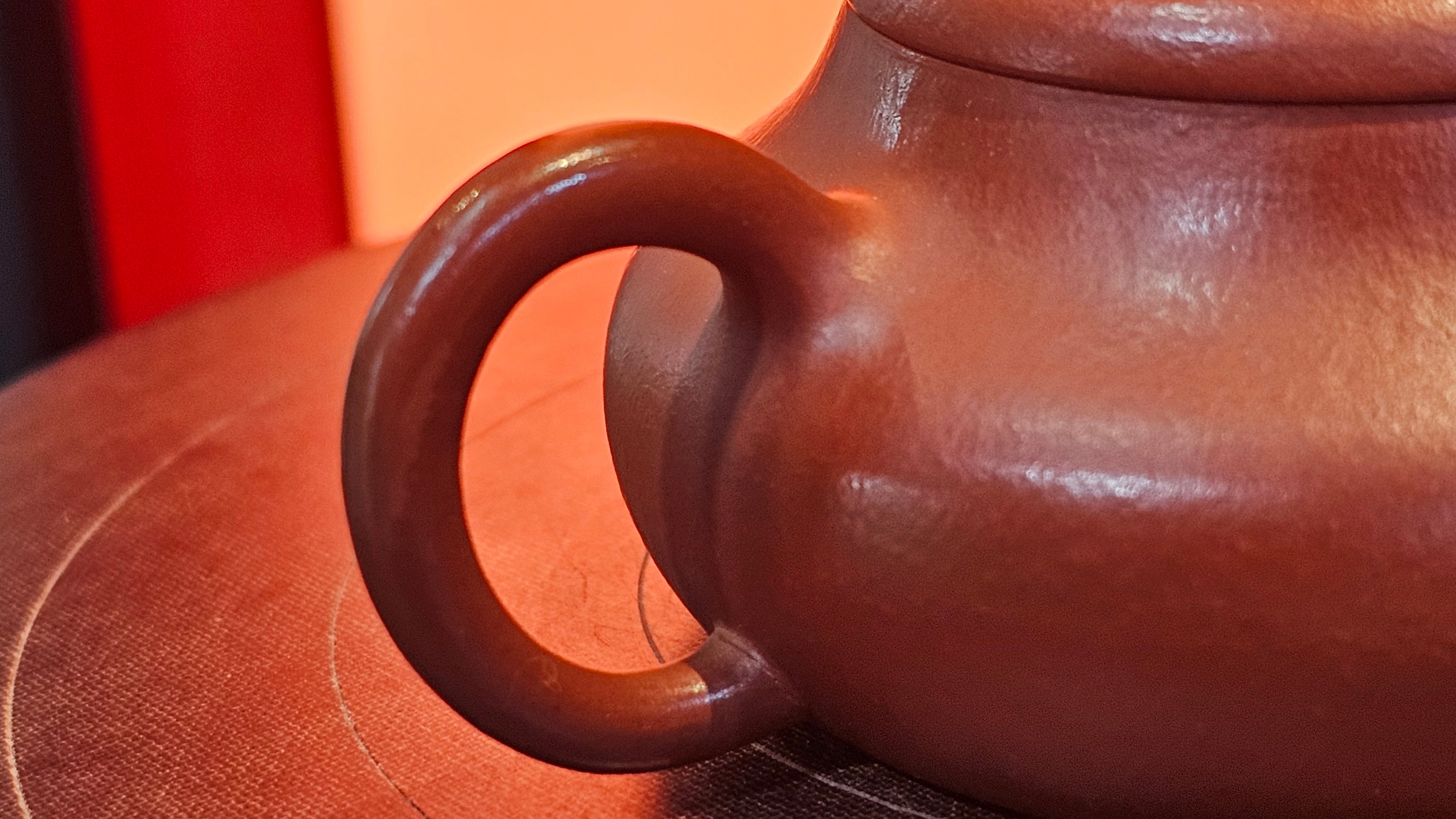 Jing Le 静乐 ~ "Quiet happiness", 96.0ml, Xiao Mei Yao Zhu Ni 小煤窑朱泥, by our Collaborative Craftsman Wang Xing 王兴 ~ Congratulations to Mr P.E., 2302hrs 22nd May 2025, Seattle, WA.