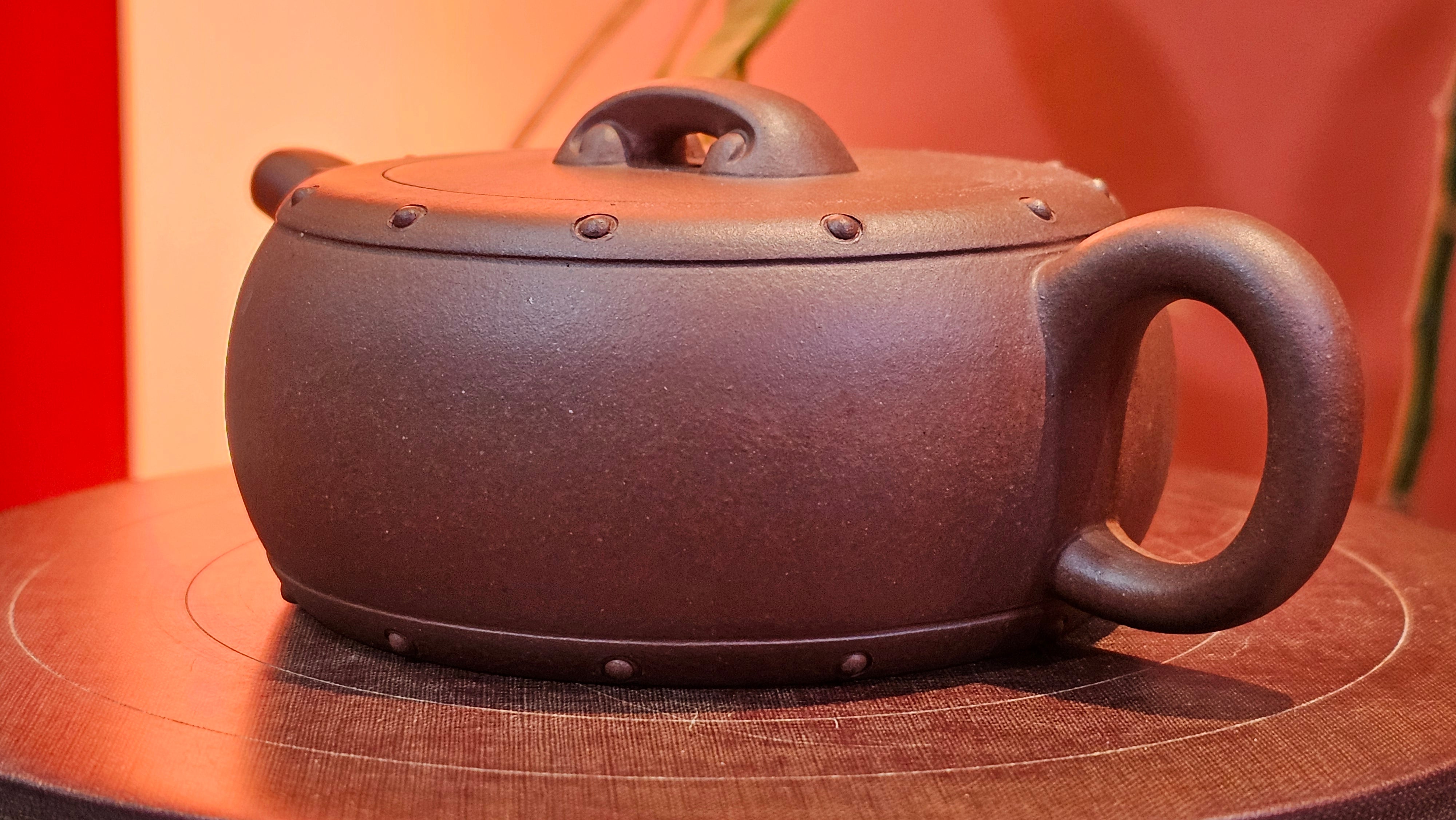 Ru Yi Gu 如意鼓, 206.8ml, Di Cao Qing Zi Ni 底槽青紫泥, by our Craftsman Li Qiu Lin 李秋林 ~ Congratulations to Mr A.D.P., 0111hrs 29th May 2025, Leuven, Belgium 🇧🇪.