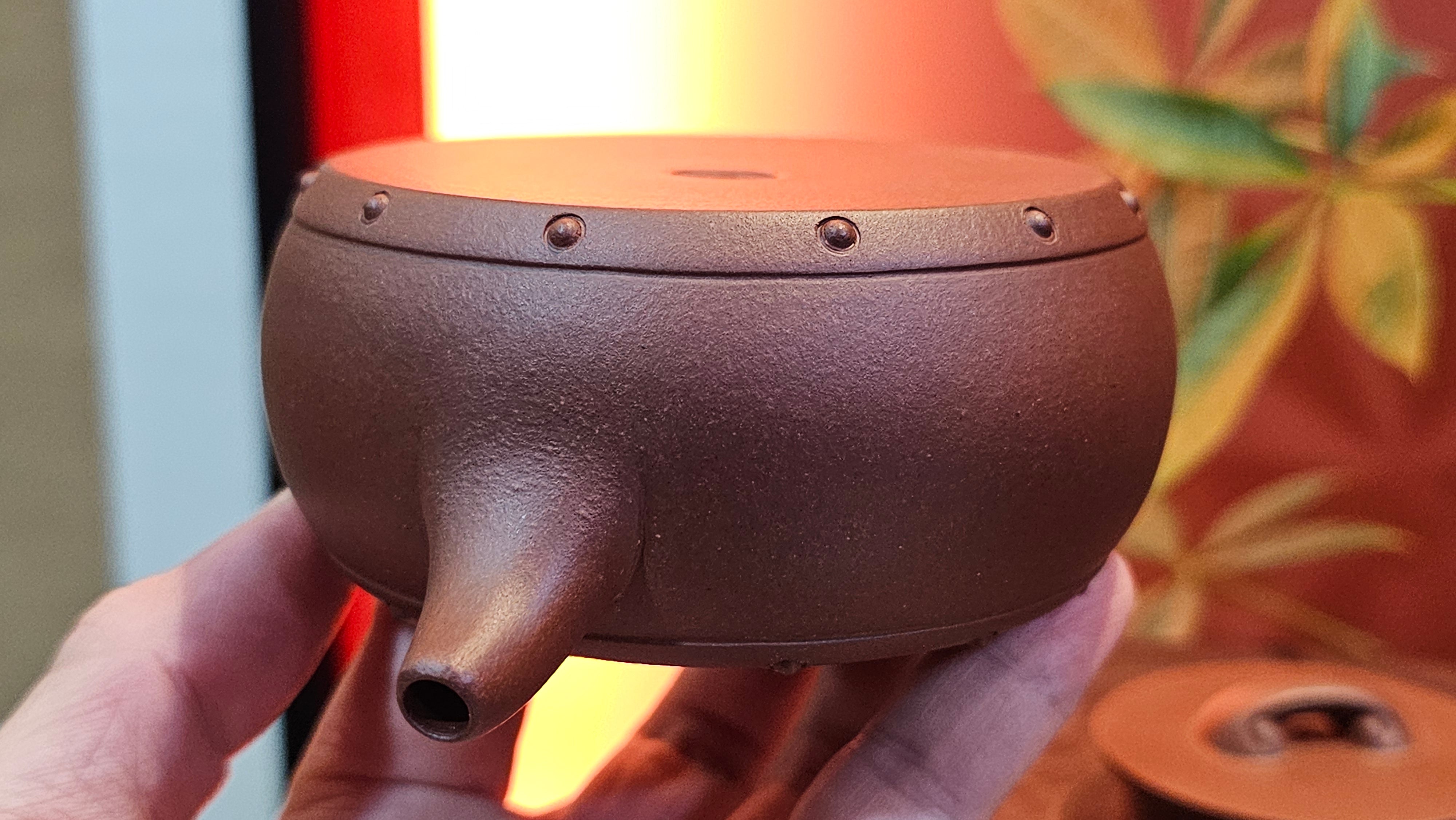 Ru Yi Gu 如意鼓, 206.8ml, Di Cao Qing Zi Ni 底槽青紫泥, by our Craftsman Li Qiu Lin 李秋林 ~ Congratulations to Mr A.D.P., 0111hrs 29th May 2025, Leuven, Belgium 🇧🇪.