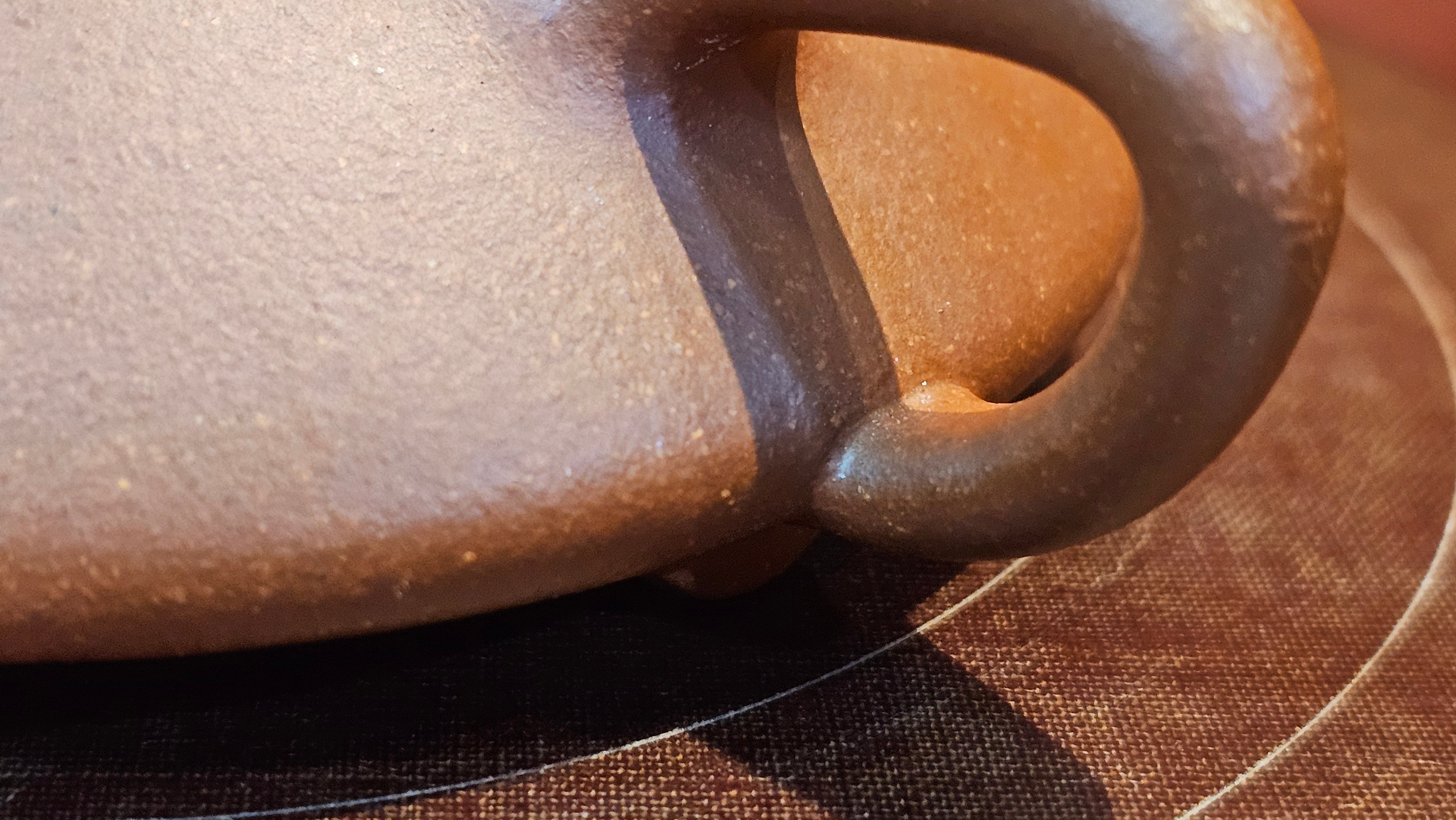 He Piao 合瓢, 155.9ml, Hong Jiang Po Ni 红降坡泥, by our Collaborative Craftsman Chen Gui Zhi 陈桂枝。(Red JiangPoNi is rarer than Yellow JiangPoNi, XiaoMeiYao ZhuNi & ZhaoZhuang ZhuNi) ~ Congratulations to Ms L., 0733hrs 30th May 2025, Katy, TX.