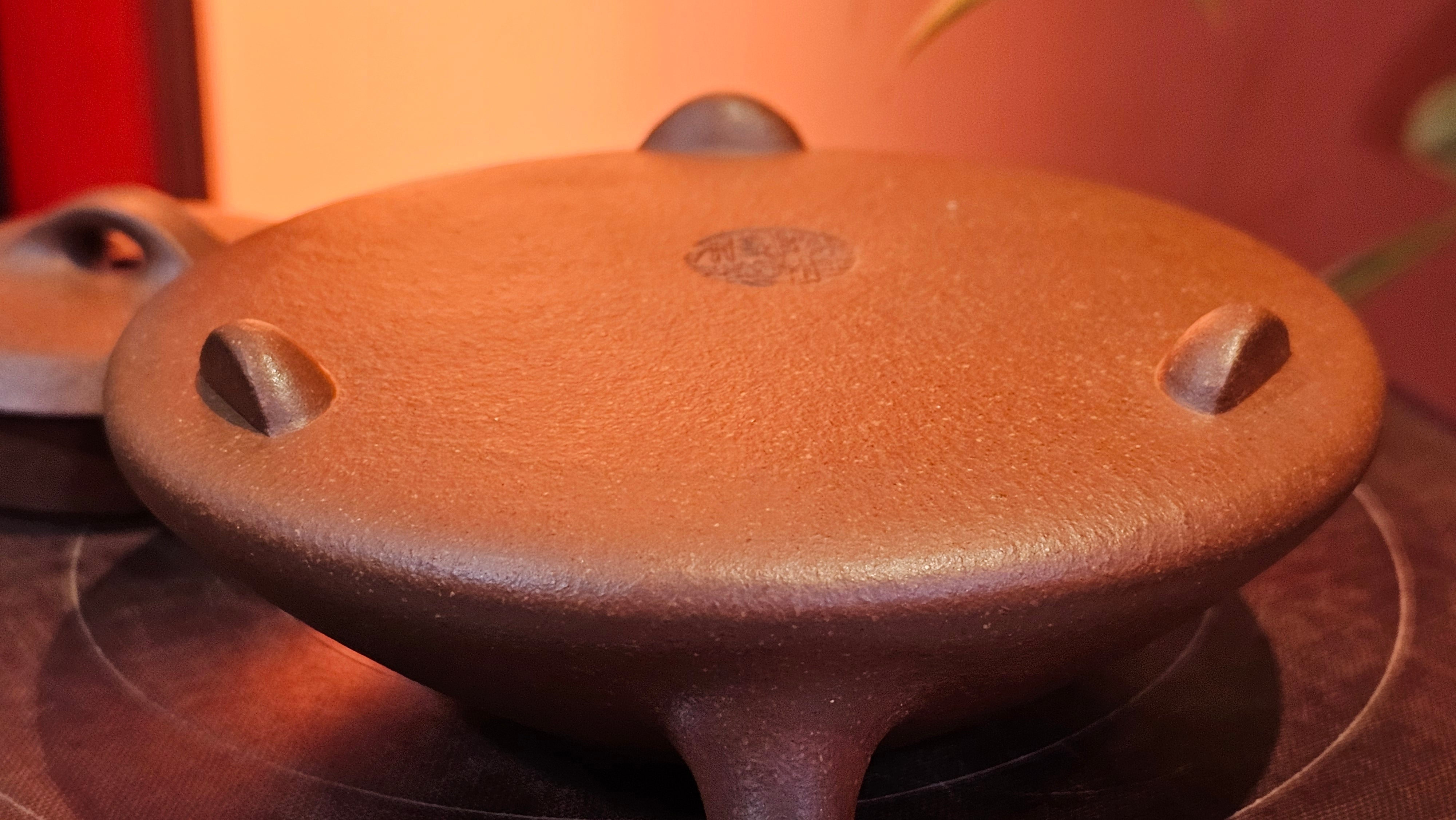 He Piao 合瓢, 155.9ml, Hong Jiang Po Ni 红降坡泥, by our Collaborative Craftsman Chen Gui Zhi 陈桂枝。(Red JiangPoNi is rarer than Yellow JiangPoNi, XiaoMeiYao ZhuNi & ZhaoZhuang ZhuNi) ~ Congratulations to Ms L., 0733hrs 30th May 2025, Katy, TX.