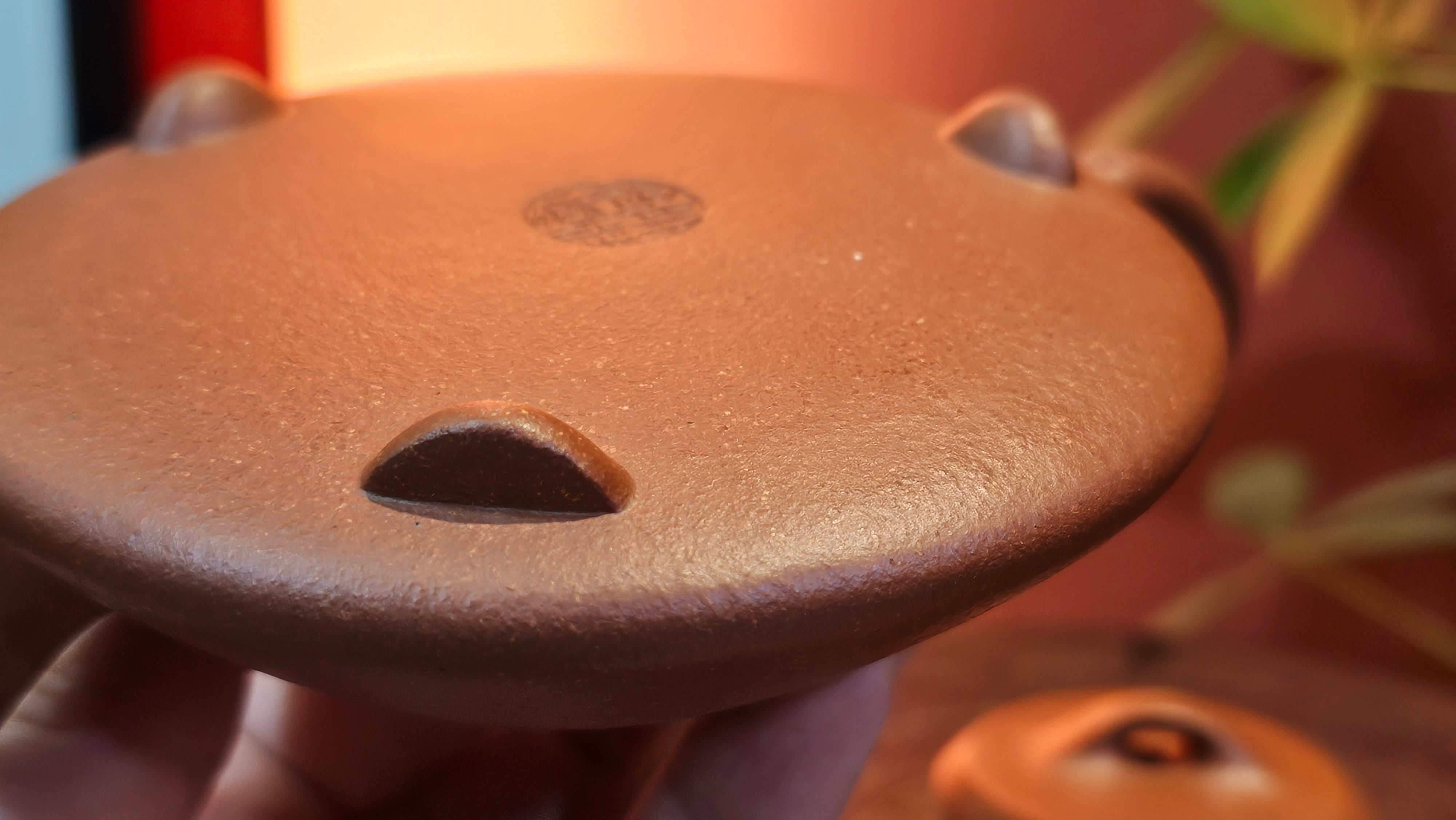 He Piao 合瓢, 155.9ml, Hong Jiang Po Ni 红降坡泥, by our Collaborative Craftsman Chen Gui Zhi 陈桂枝。(Red JiangPoNi is rarer than Yellow JiangPoNi, XiaoMeiYao ZhuNi & ZhaoZhuang ZhuNi) ~ Congratulations to Ms L., 0733hrs 30th May 2025, Katy, TX.