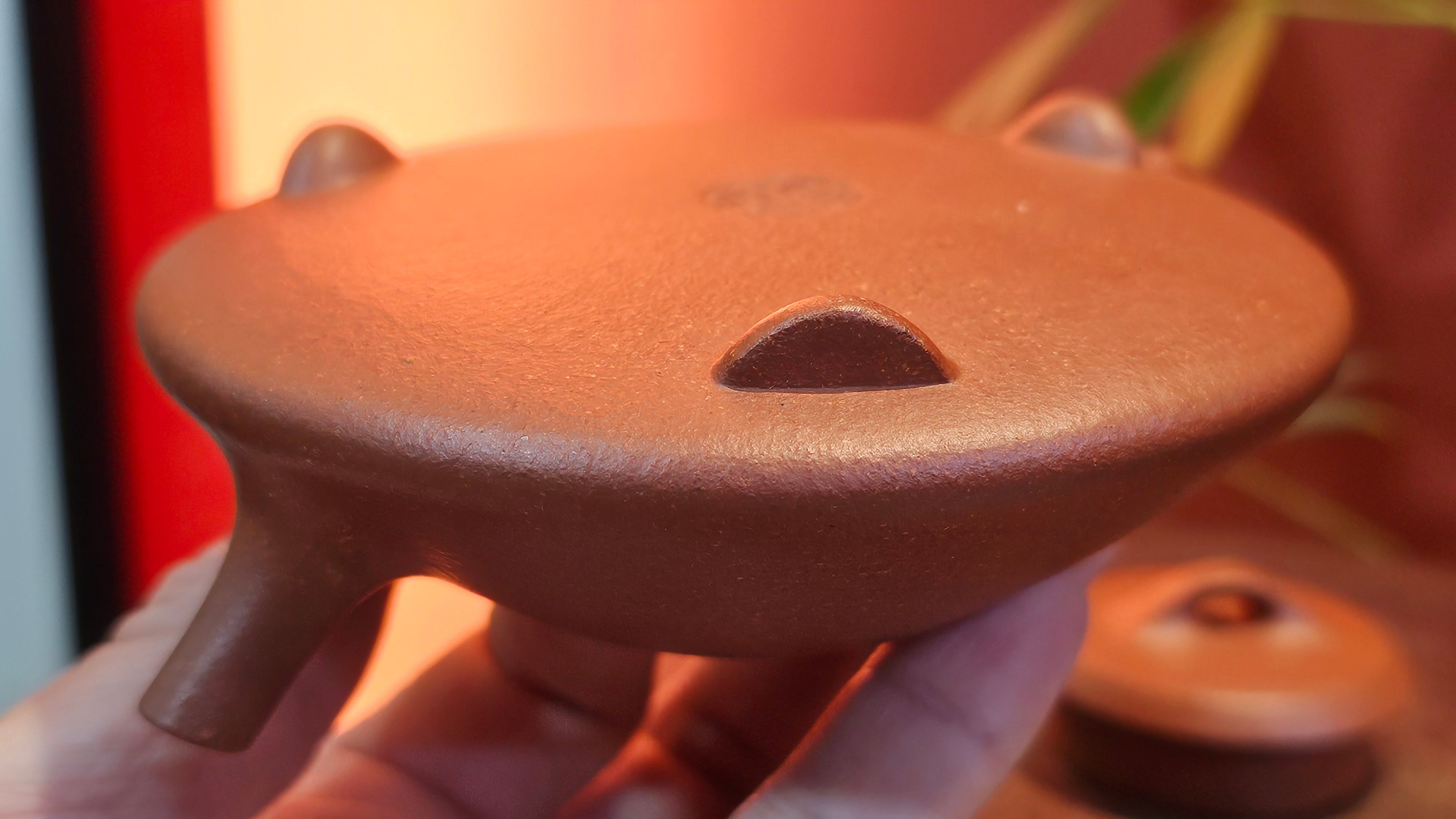 He Piao 合瓢, 155.9ml, Hong Jiang Po Ni 红降坡泥, by our Collaborative Craftsman Chen Gui Zhi 陈桂枝。(Red JiangPoNi is rarer than Yellow JiangPoNi, XiaoMeiYao ZhuNi & ZhaoZhuang ZhuNi) ~ Congratulations to Ms L., 0733hrs 30th May 2025, Katy, TX.