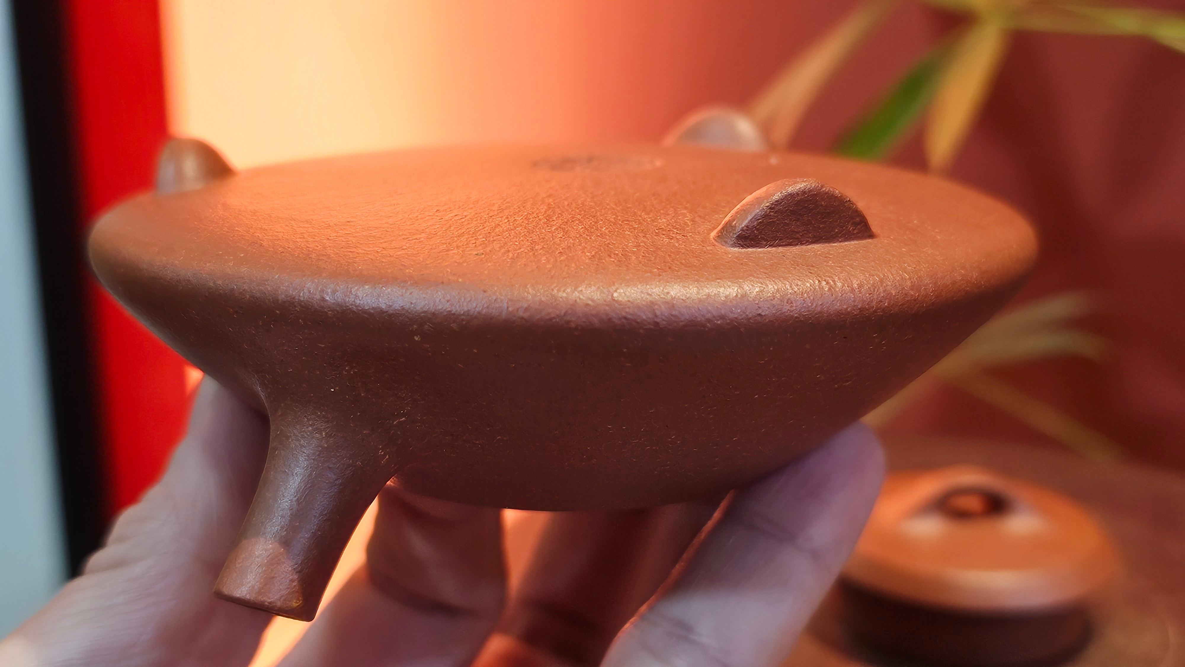 He Piao 合瓢, 155.9ml, Hong Jiang Po Ni 红降坡泥, by our Collaborative Craftsman Chen Gui Zhi 陈桂枝。(Red JiangPoNi is rarer than Yellow JiangPoNi, XiaoMeiYao ZhuNi & ZhaoZhuang ZhuNi) ~ Congratulations to Ms L., 0733hrs 30th May 2025, Katy, TX.