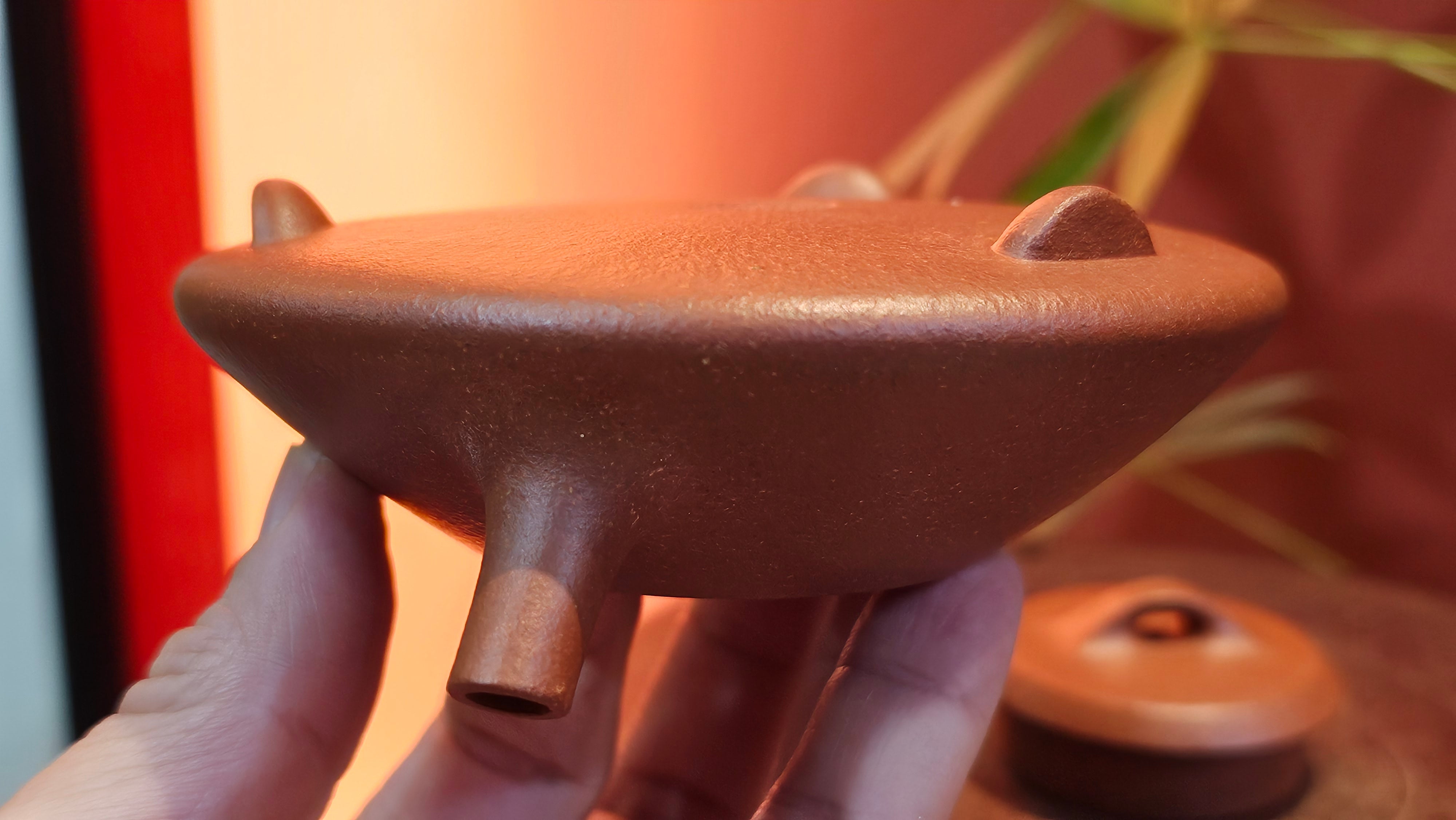 He Piao 合瓢, 155.9ml, Hong Jiang Po Ni 红降坡泥, by our Collaborative Craftsman Chen Gui Zhi 陈桂枝。(Red JiangPoNi is rarer than Yellow JiangPoNi, XiaoMeiYao ZhuNi & ZhaoZhuang ZhuNi) ~ Congratulations to Ms L., 0733hrs 30th May 2025, Katy, TX.