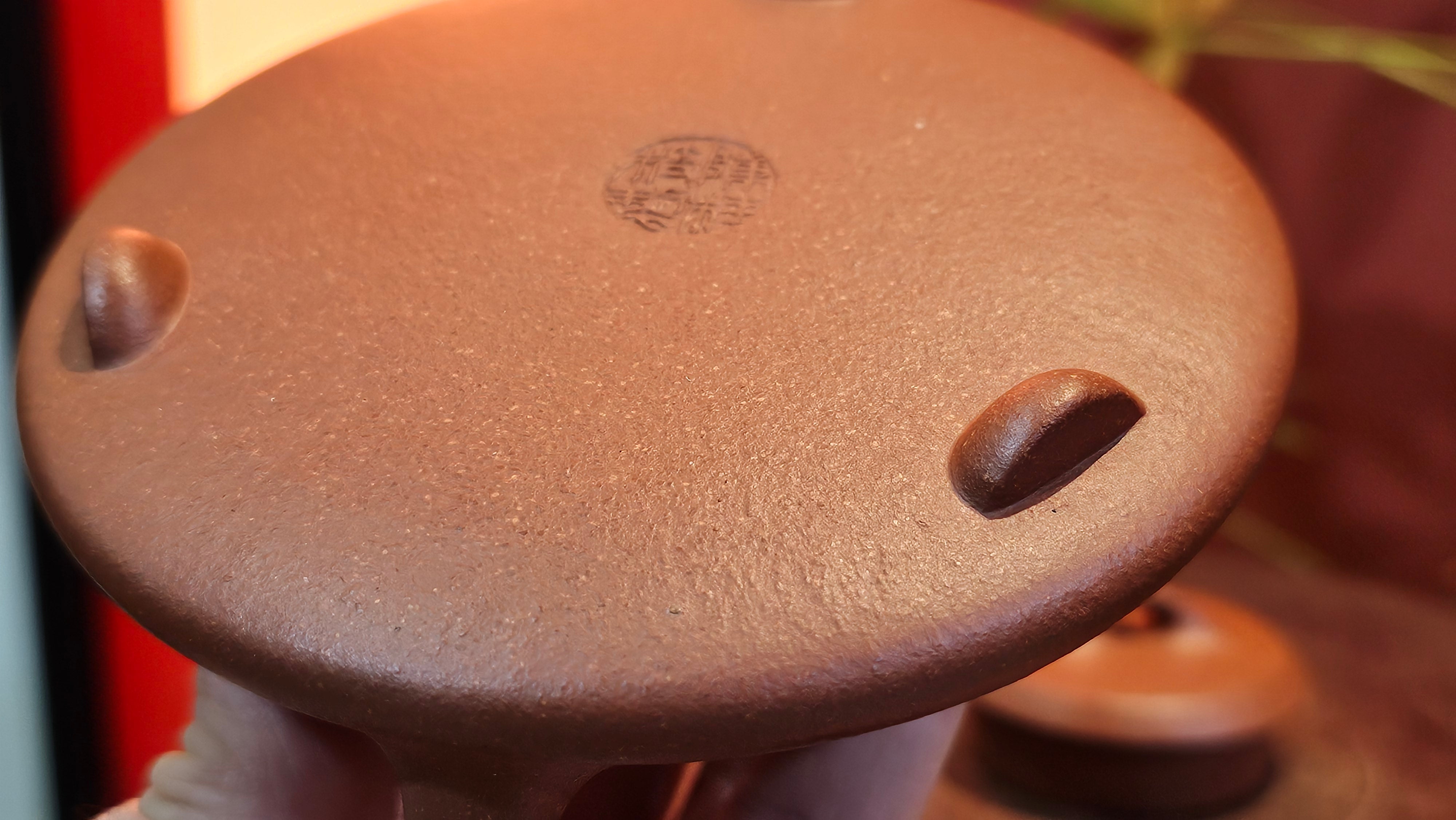 He Piao 合瓢, 155.9ml, Hong Jiang Po Ni 红降坡泥, by our Collaborative Craftsman Chen Gui Zhi 陈桂枝。(Red JiangPoNi is rarer than Yellow JiangPoNi, XiaoMeiYao ZhuNi & ZhaoZhuang ZhuNi) ~ Congratulations to Ms L., 0733hrs 30th May 2025, Katy, TX.