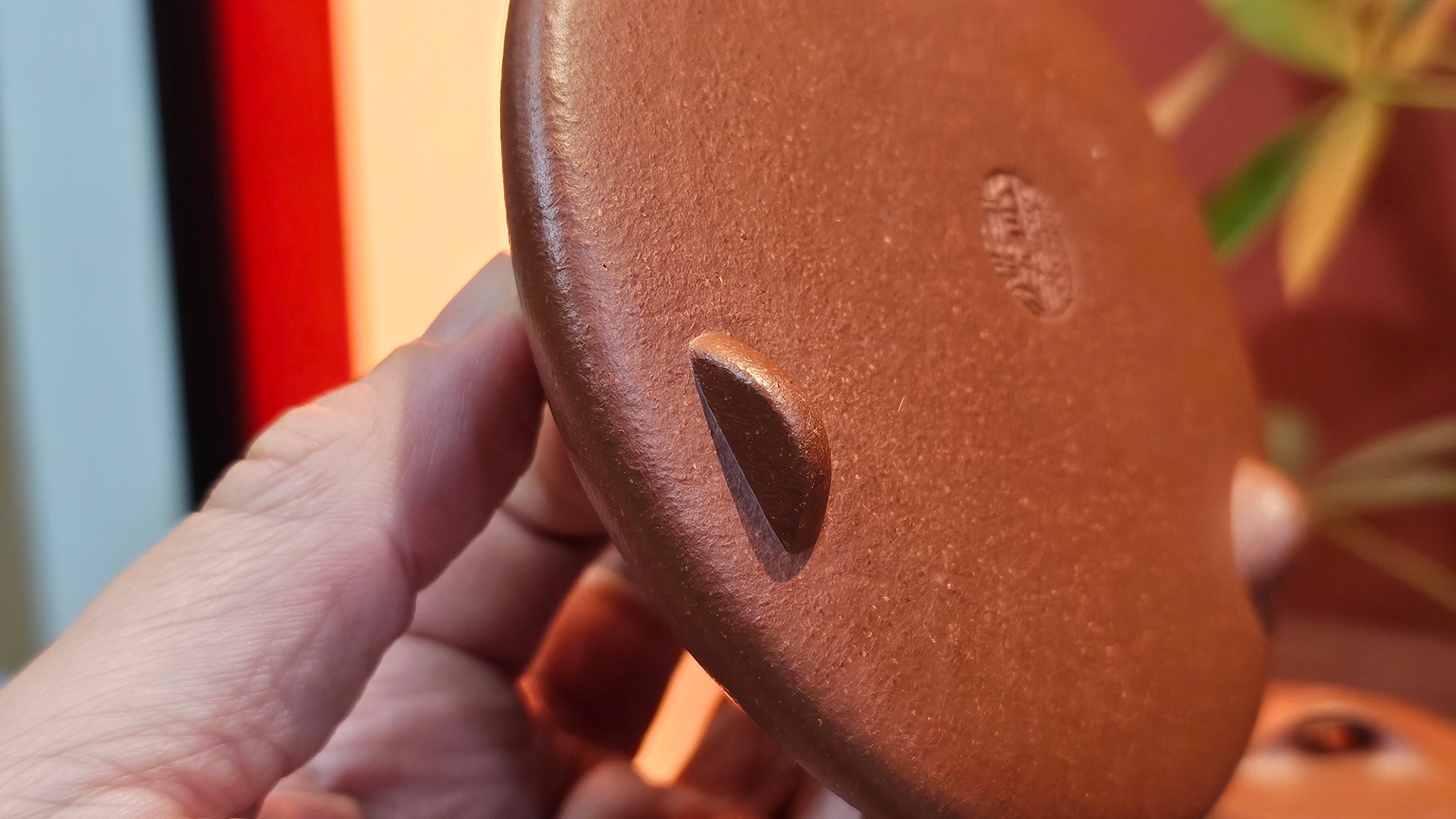 He Piao 合瓢, 155.9ml, Hong Jiang Po Ni 红降坡泥, by our Collaborative Craftsman Chen Gui Zhi 陈桂枝。(Red JiangPoNi is rarer than Yellow JiangPoNi, XiaoMeiYao ZhuNi & ZhaoZhuang ZhuNi) ~ Congratulations to Ms L., 0733hrs 30th May 2025, Katy, TX.