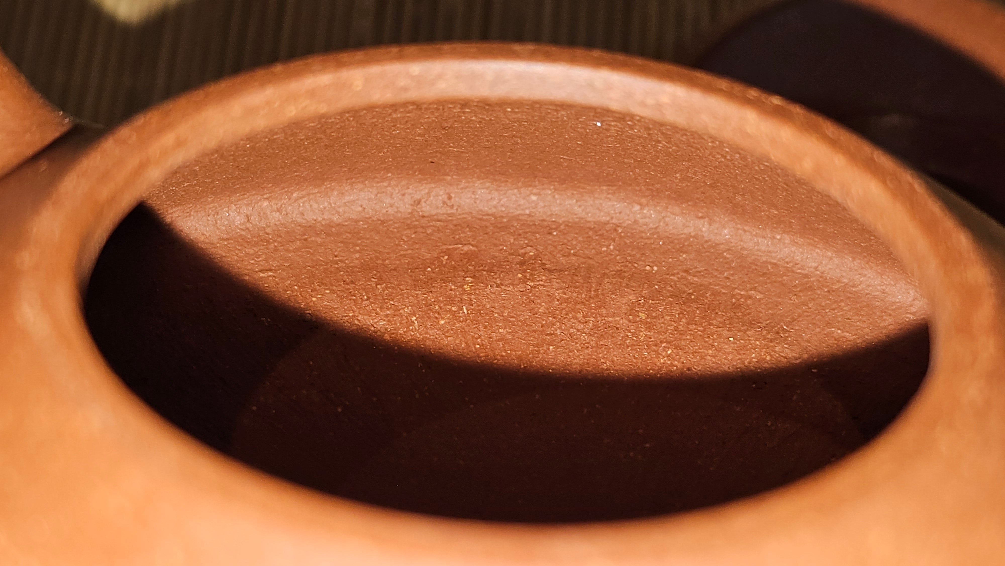 He Piao 合瓢, 155.9ml, Hong Jiang Po Ni 红降坡泥, by our Collaborative Craftsman Chen Gui Zhi 陈桂枝。(Red JiangPoNi is rarer than Yellow JiangPoNi, XiaoMeiYao ZhuNi & ZhaoZhuang ZhuNi) ~ Congratulations to Ms L., 0733hrs 30th May 2025, Katy, TX.