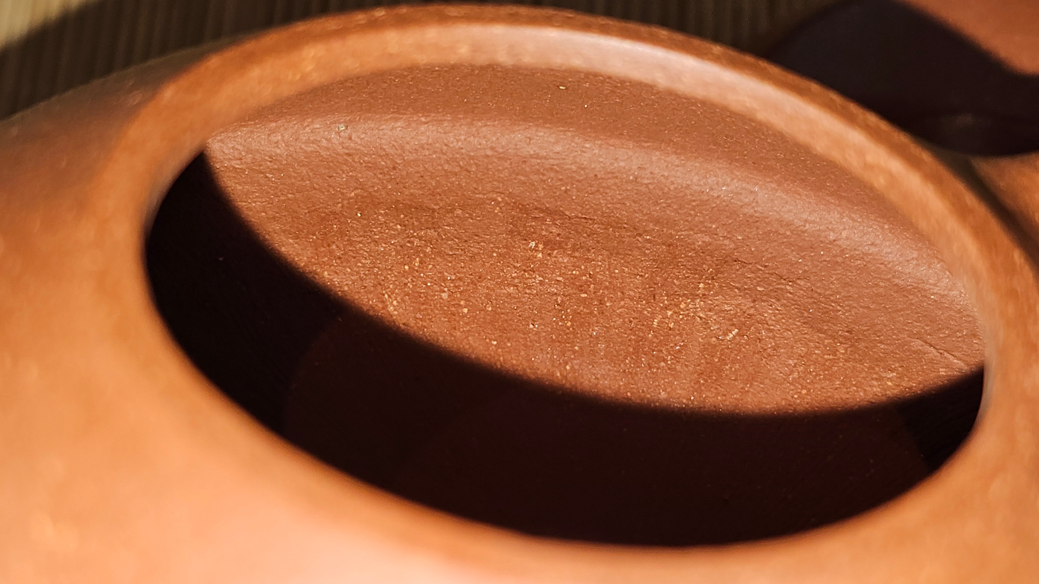 He Piao 合瓢, 155.9ml, Hong Jiang Po Ni 红降坡泥, by our Collaborative Craftsman Chen Gui Zhi 陈桂枝。(Red JiangPoNi is rarer than Yellow JiangPoNi, XiaoMeiYao ZhuNi & ZhaoZhuang ZhuNi) ~ Congratulations to Ms L., 0733hrs 30th May 2025, Katy, TX.