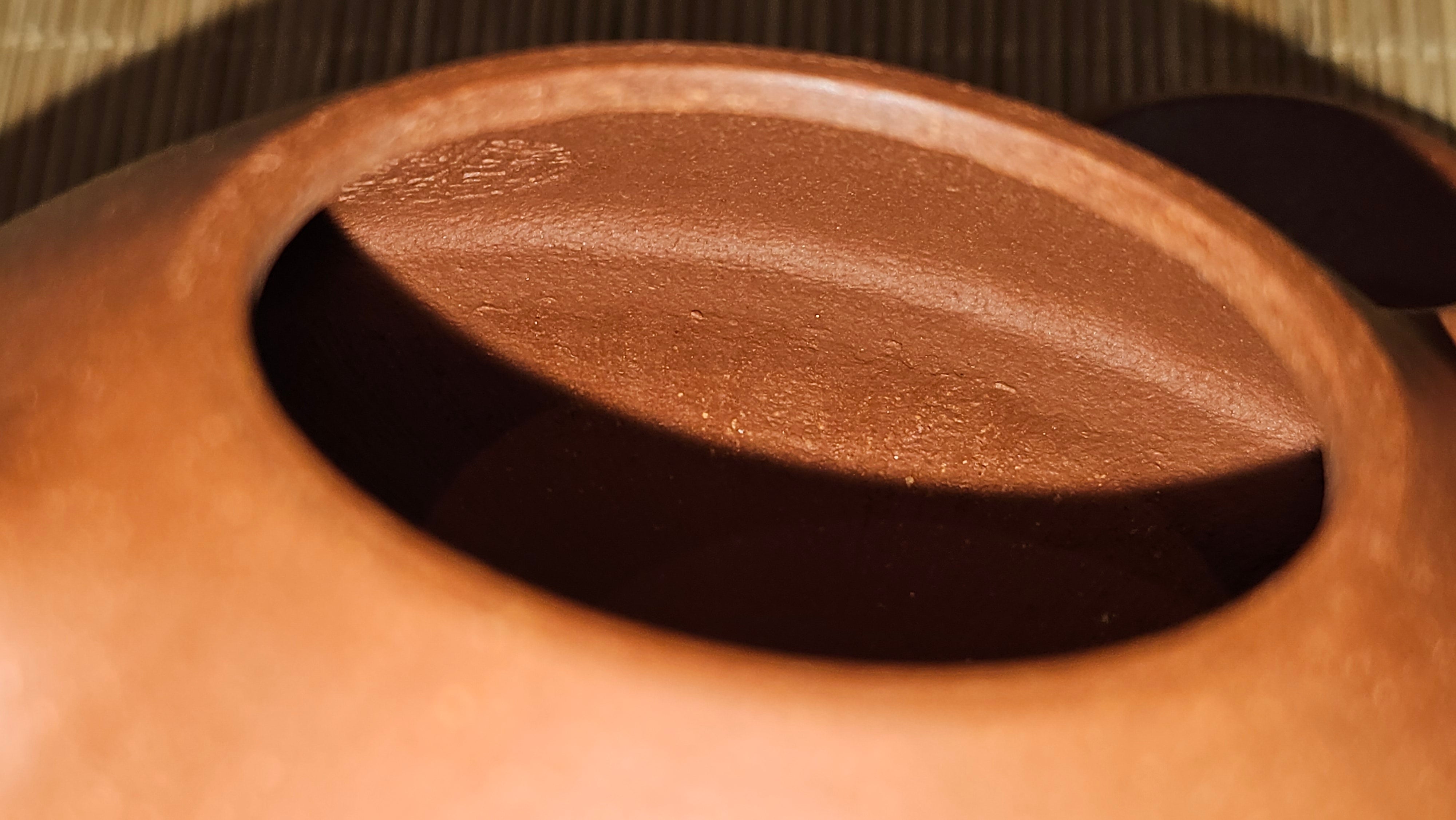 He Piao 合瓢, 155.9ml, Hong Jiang Po Ni 红降坡泥, by our Collaborative Craftsman Chen Gui Zhi 陈桂枝。(Red JiangPoNi is rarer than Yellow JiangPoNi, XiaoMeiYao ZhuNi & ZhaoZhuang ZhuNi) ~ Congratulations to Ms L., 0733hrs 30th May 2025, Katy, TX.