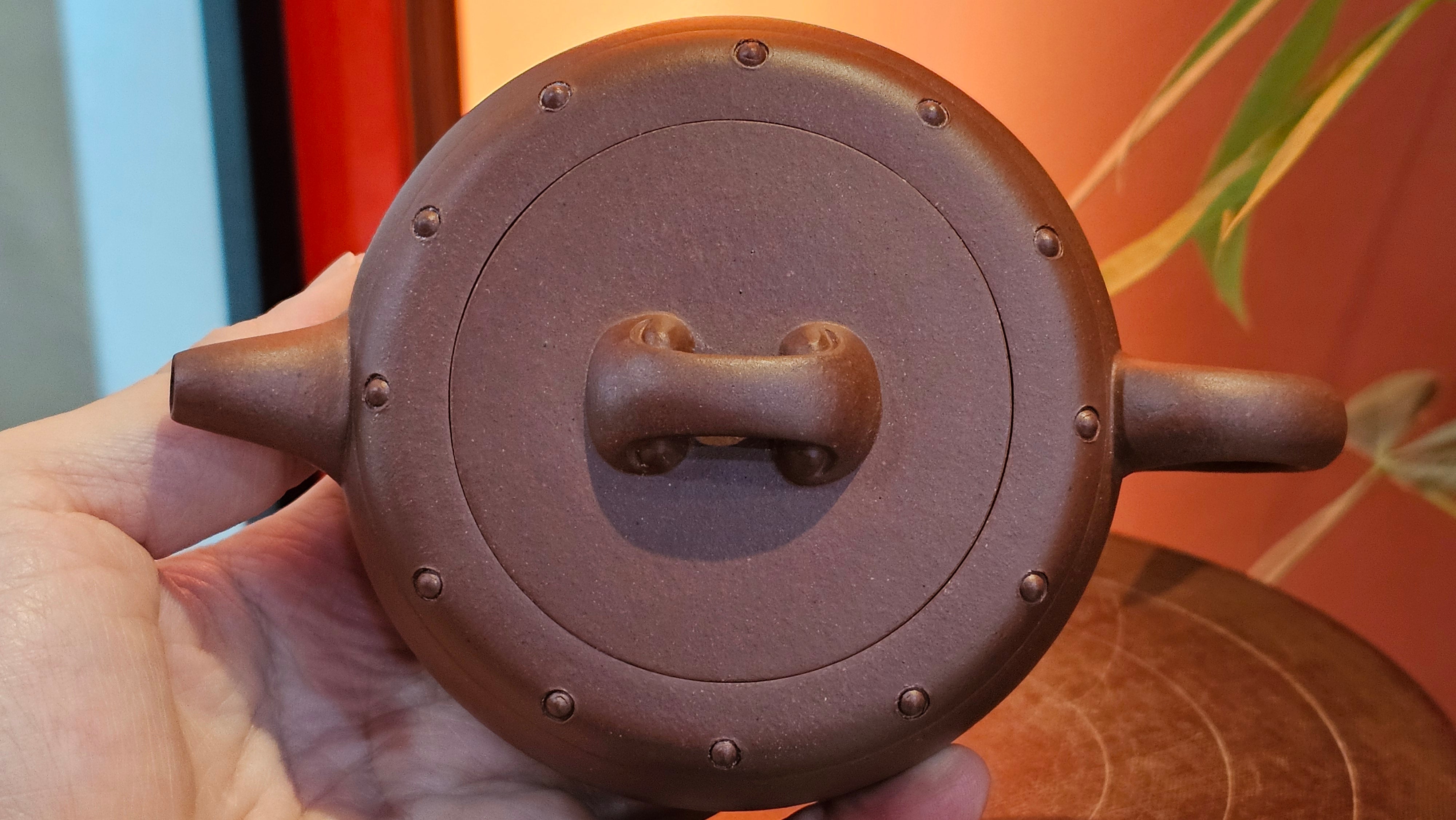 Ru Yi Gu 如意鼓, 207.3ml, Di Cao Qing Zi Ni 底槽青紫泥, by our Craftsman Li Qiu Lin 李秋林 ~ Congratulations to Mr A.Y., 1104hrs 1st June 2025, Millbrae, CA.