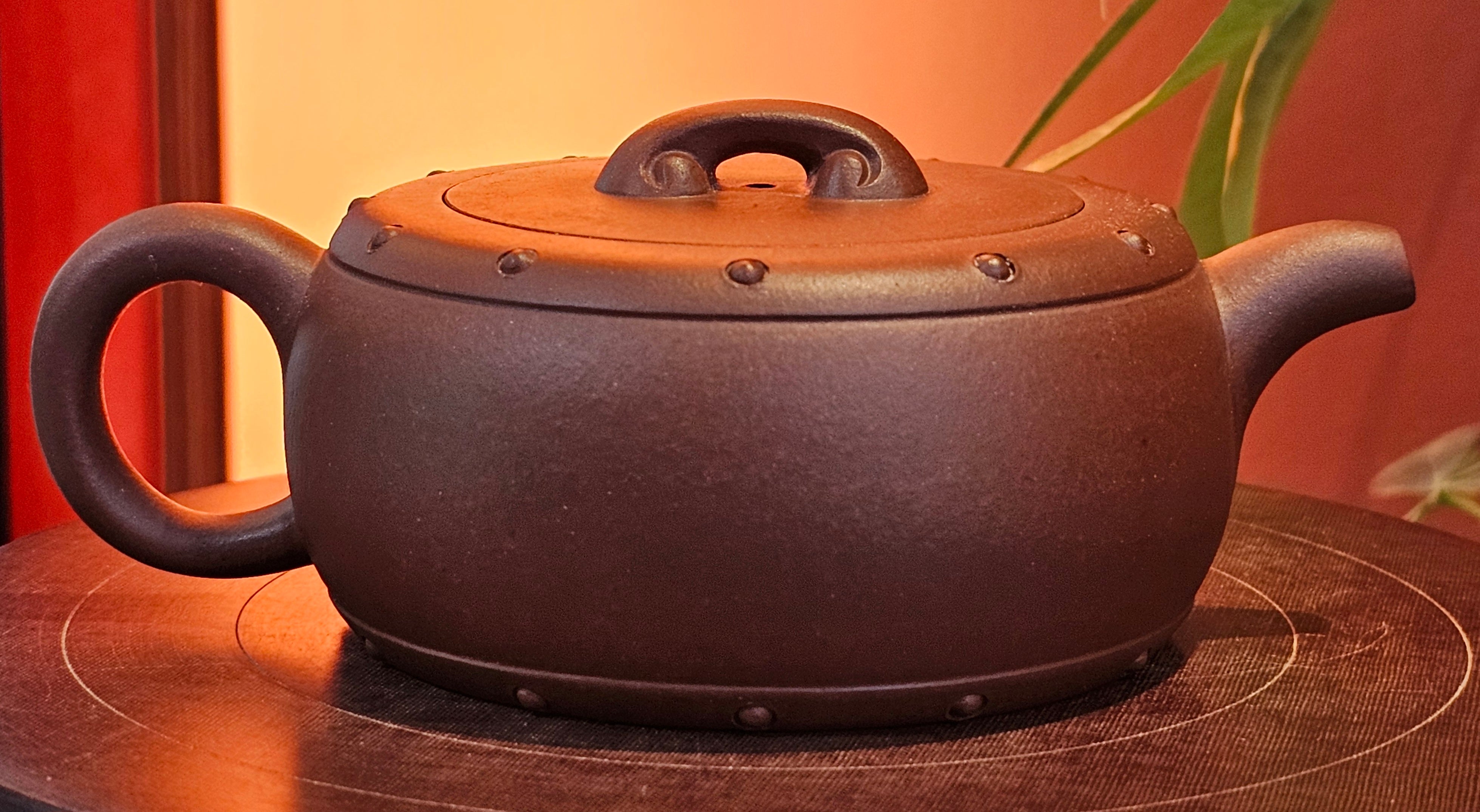 Ru Yi Gu 如意鼓, 207.3ml, Di Cao Qing Zi Ni 底槽青紫泥, by our Craftsman Li Qiu Lin 李秋林 ~ Congratulations to Mr A.Y., 1104hrs 1st June 2025, Millbrae, CA.