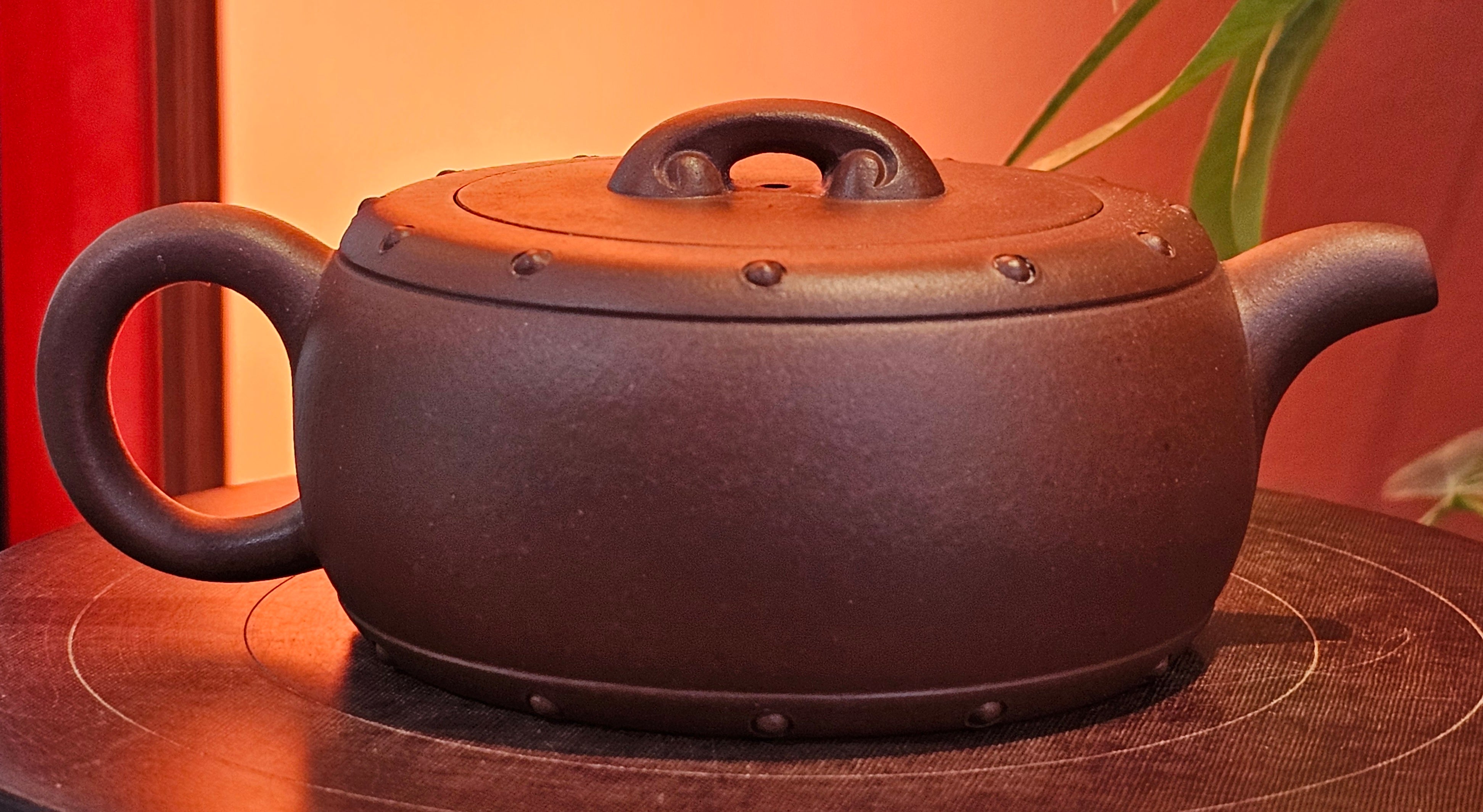 Ru Yi Gu 如意鼓, 207.3ml, Di Cao Qing Zi Ni 底槽青紫泥, by our Craftsman Li Qiu Lin 李秋林 ~ Congratulations to Mr A.Y., 1104hrs 1st June 2025, Millbrae, CA.