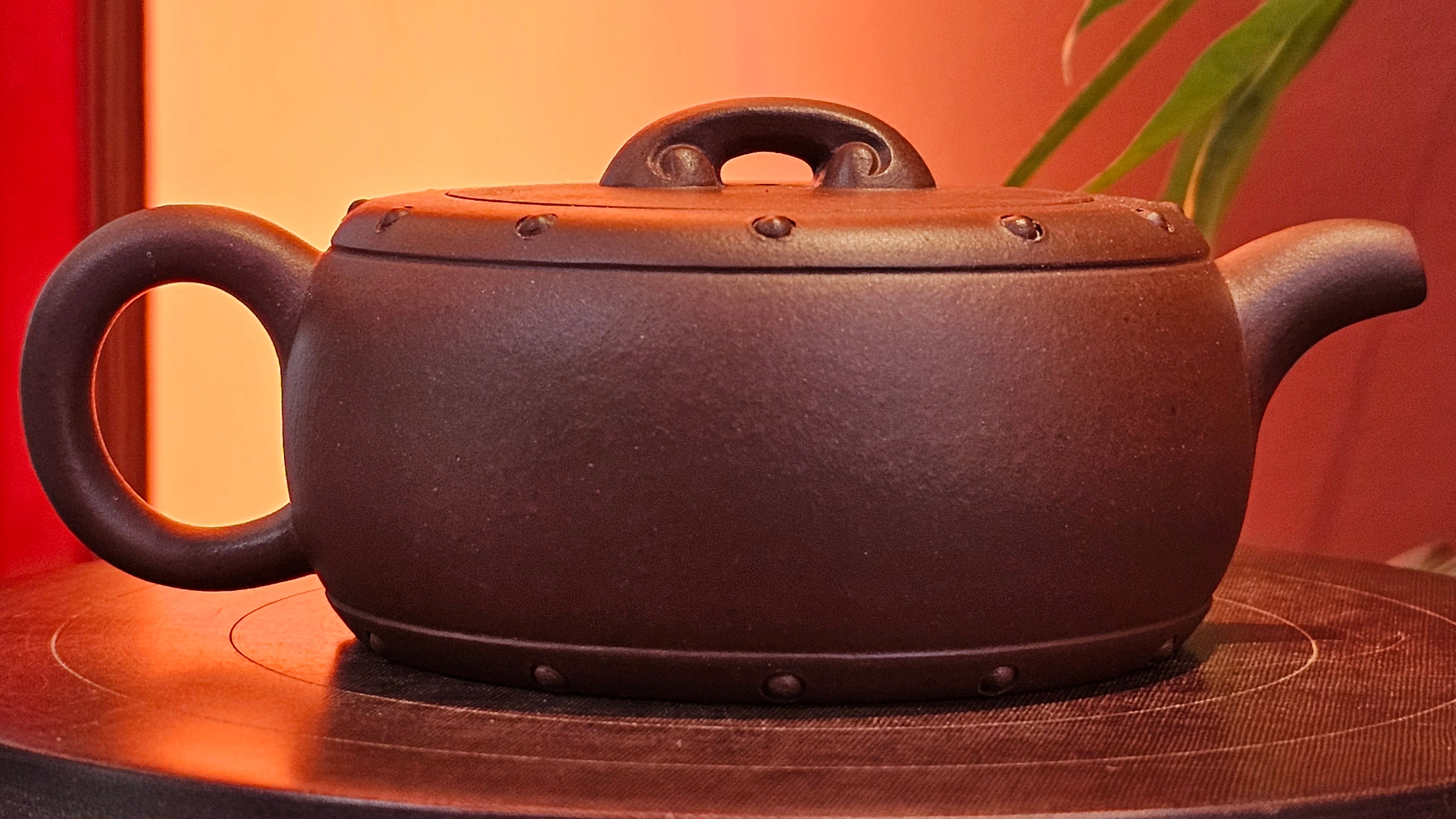 Ru Yi Gu 如意鼓, 207.3ml, Di Cao Qing Zi Ni 底槽青紫泥, by our Craftsman Li Qiu Lin 李秋林 ~ Congratulations to Mr A.Y., 1104hrs 1st June 2025, Millbrae, CA.