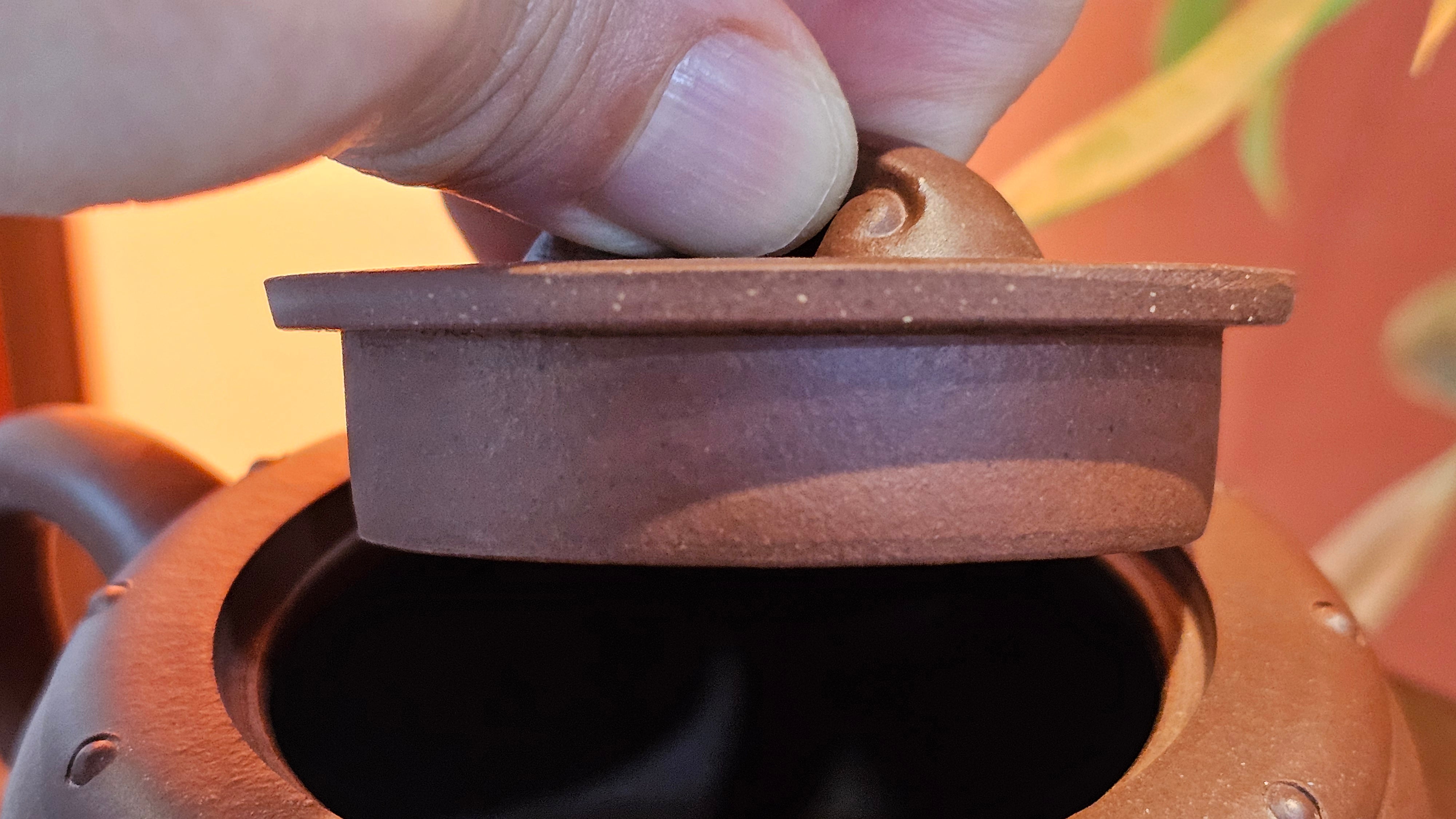 Ru Yi Gu 如意鼓, 207.3ml, Di Cao Qing Zi Ni 底槽青紫泥, by our Craftsman Li Qiu Lin 李秋林 ~ Congratulations to Mr A.Y., 1104hrs 1st June 2025, Millbrae, CA.