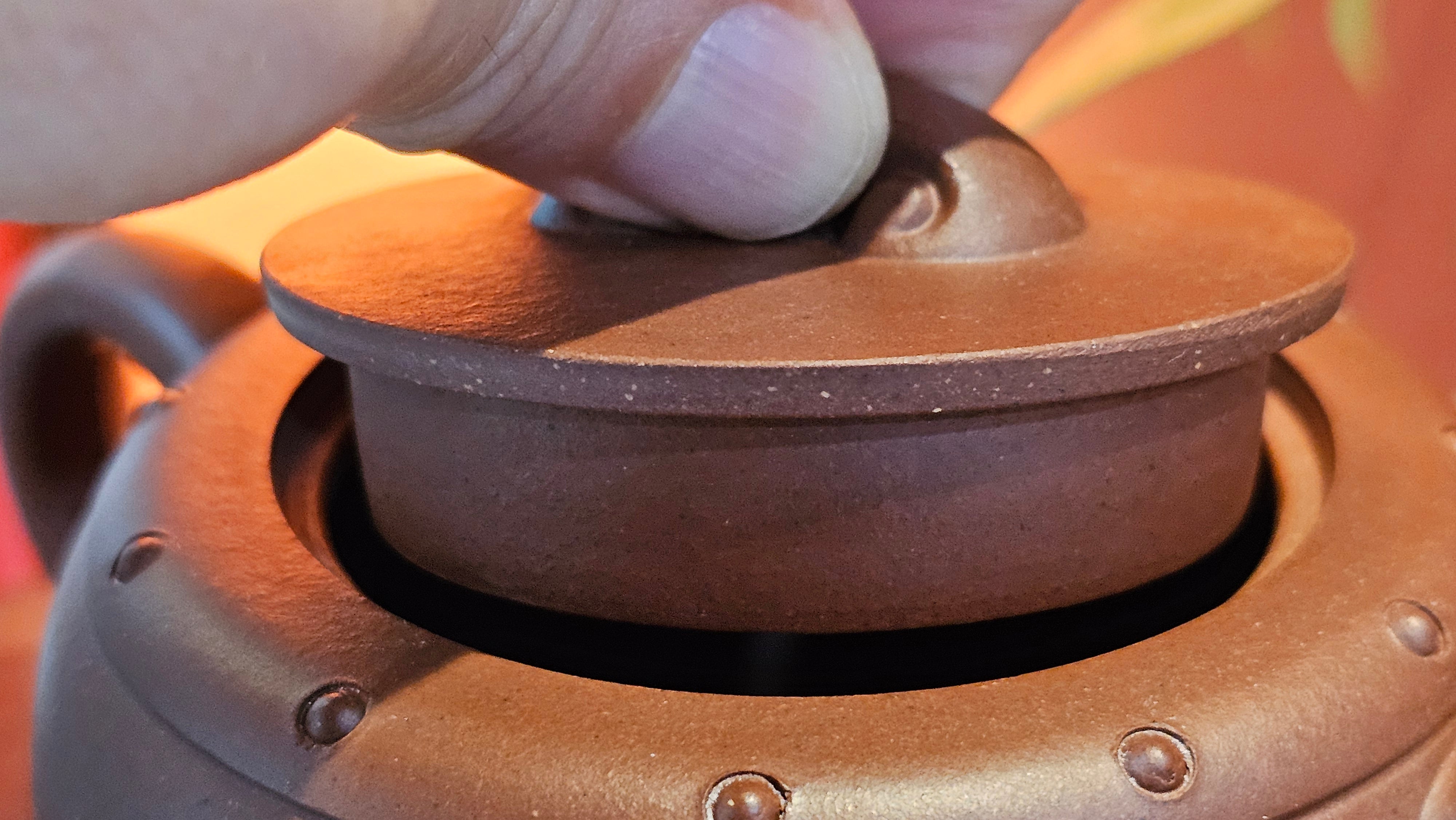 Ru Yi Gu 如意鼓, 207.3ml, Di Cao Qing Zi Ni 底槽青紫泥, by our Craftsman Li Qiu Lin 李秋林 ~ Congratulations to Mr A.Y., 1104hrs 1st June 2025, Millbrae, CA.