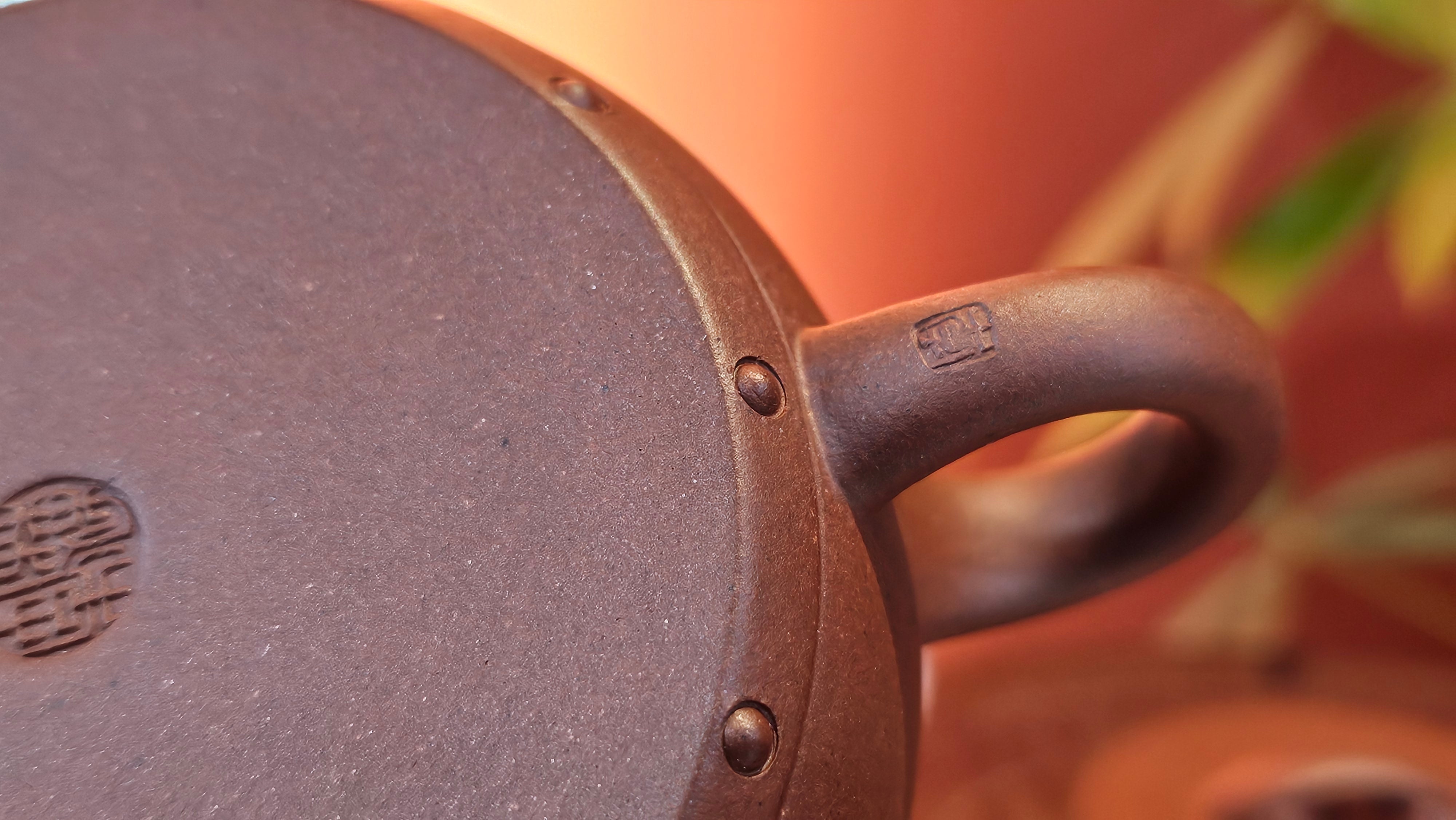 Ru Yi Gu 如意鼓, 207.3ml, Di Cao Qing Zi Ni 底槽青紫泥, by our Craftsman Li Qiu Lin 李秋林 ~ Congratulations to Mr A.Y., 1104hrs 1st June 2025, Millbrae, CA.