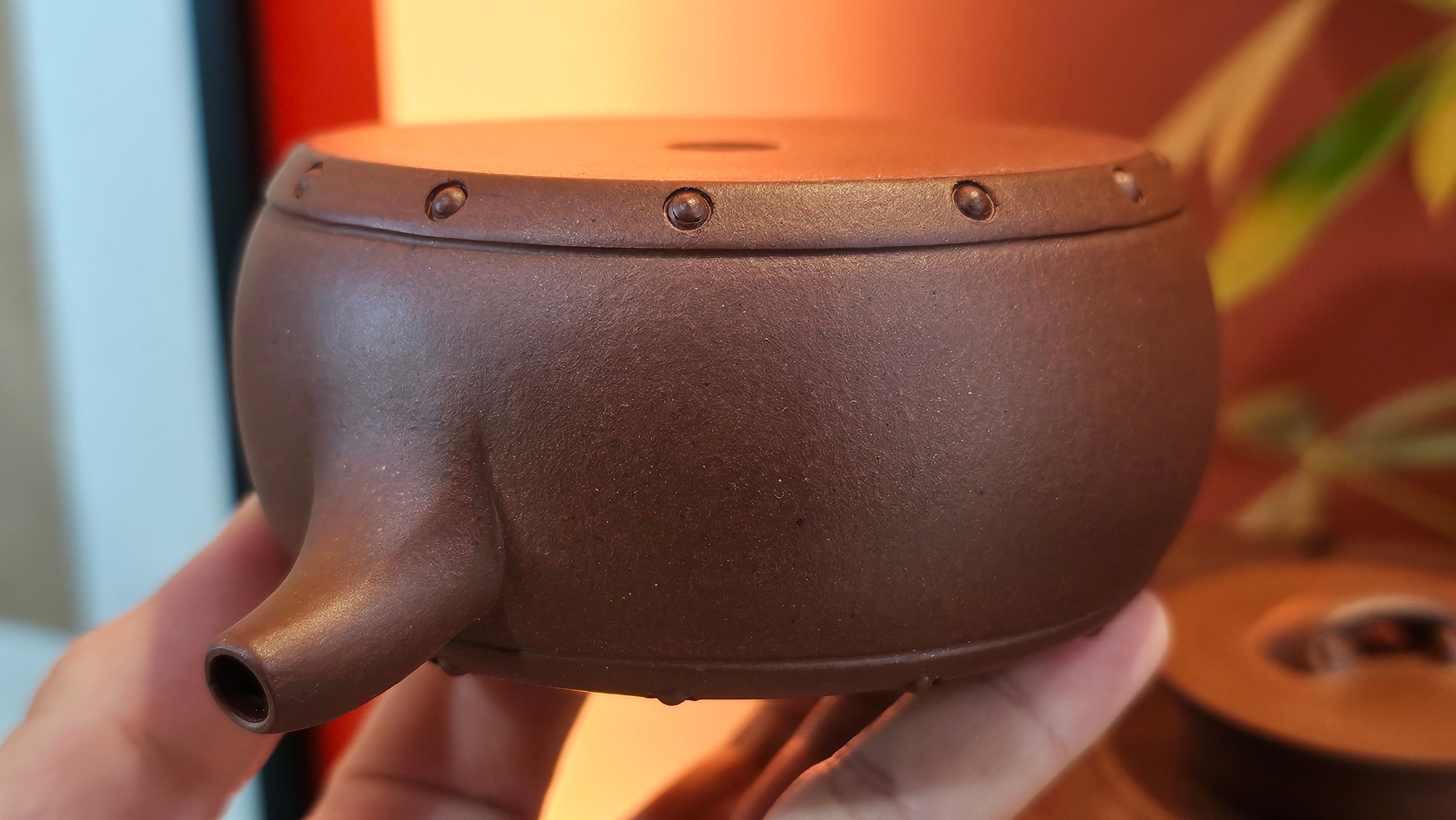 Ru Yi Gu 如意鼓, 207.3ml, Di Cao Qing Zi Ni 底槽青紫泥, by our Craftsman Li Qiu Lin 李秋林 ~ Congratulations to Mr A.Y., 1104hrs 1st June 2025, Millbrae, CA.