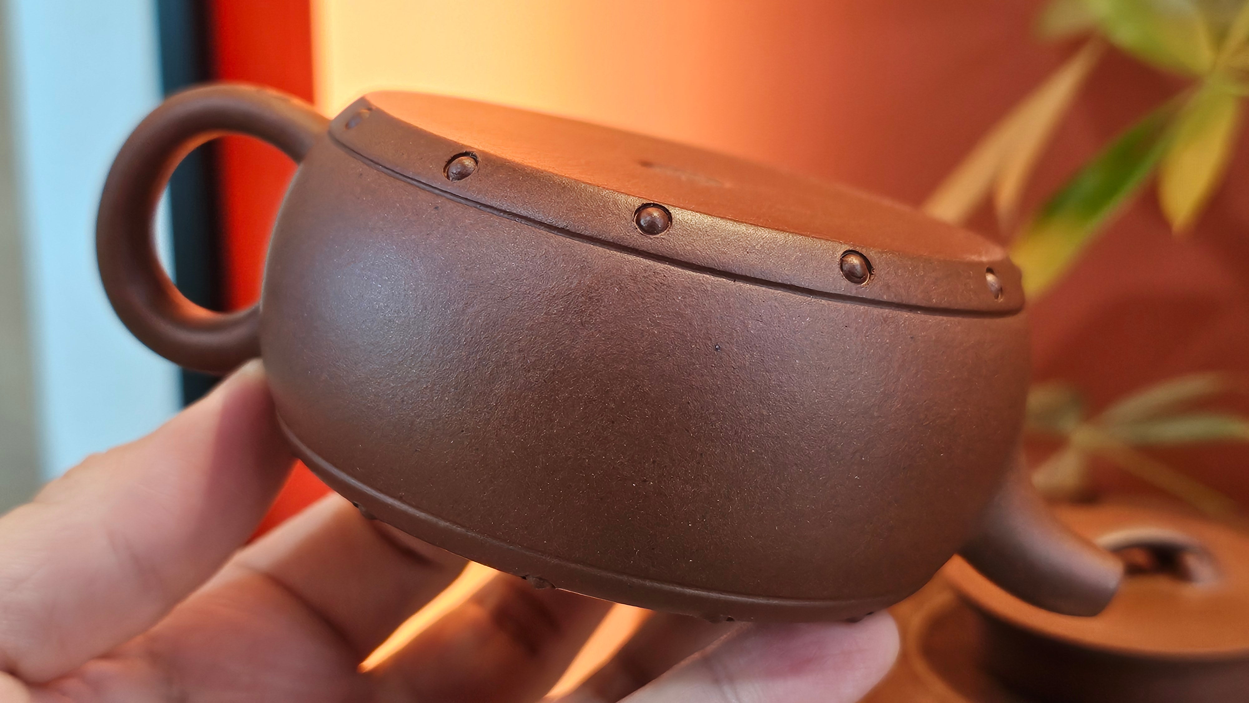 Ru Yi Gu 如意鼓, 207.3ml, Di Cao Qing Zi Ni 底槽青紫泥, by our Craftsman Li Qiu Lin 李秋林 ~ Congratulations to Mr A.Y., 1104hrs 1st June 2025, Millbrae, CA.