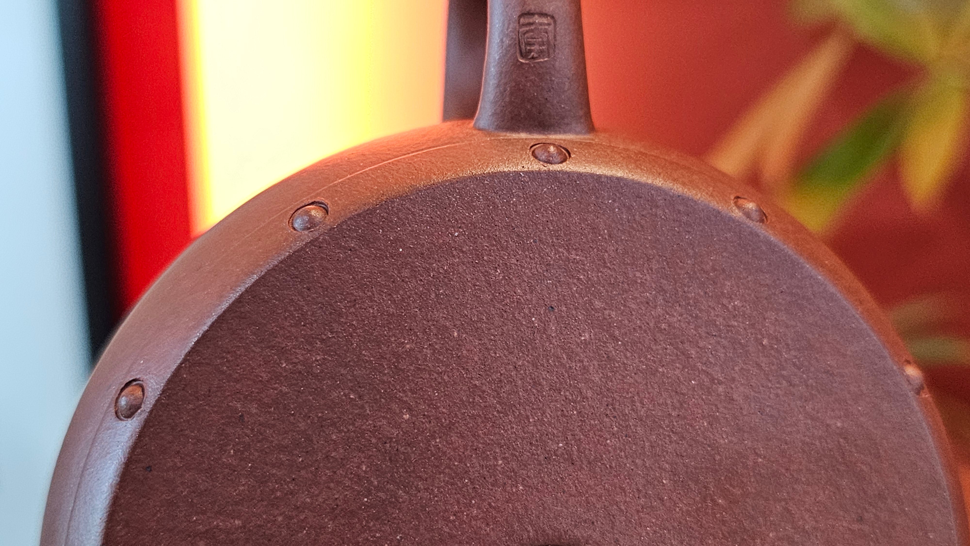 Ru Yi Gu 如意鼓, 207.3ml, Di Cao Qing Zi Ni 底槽青紫泥, by our Craftsman Li Qiu Lin 李秋林 ~ Congratulations to Mr A.Y., 1104hrs 1st June 2025, Millbrae, CA.