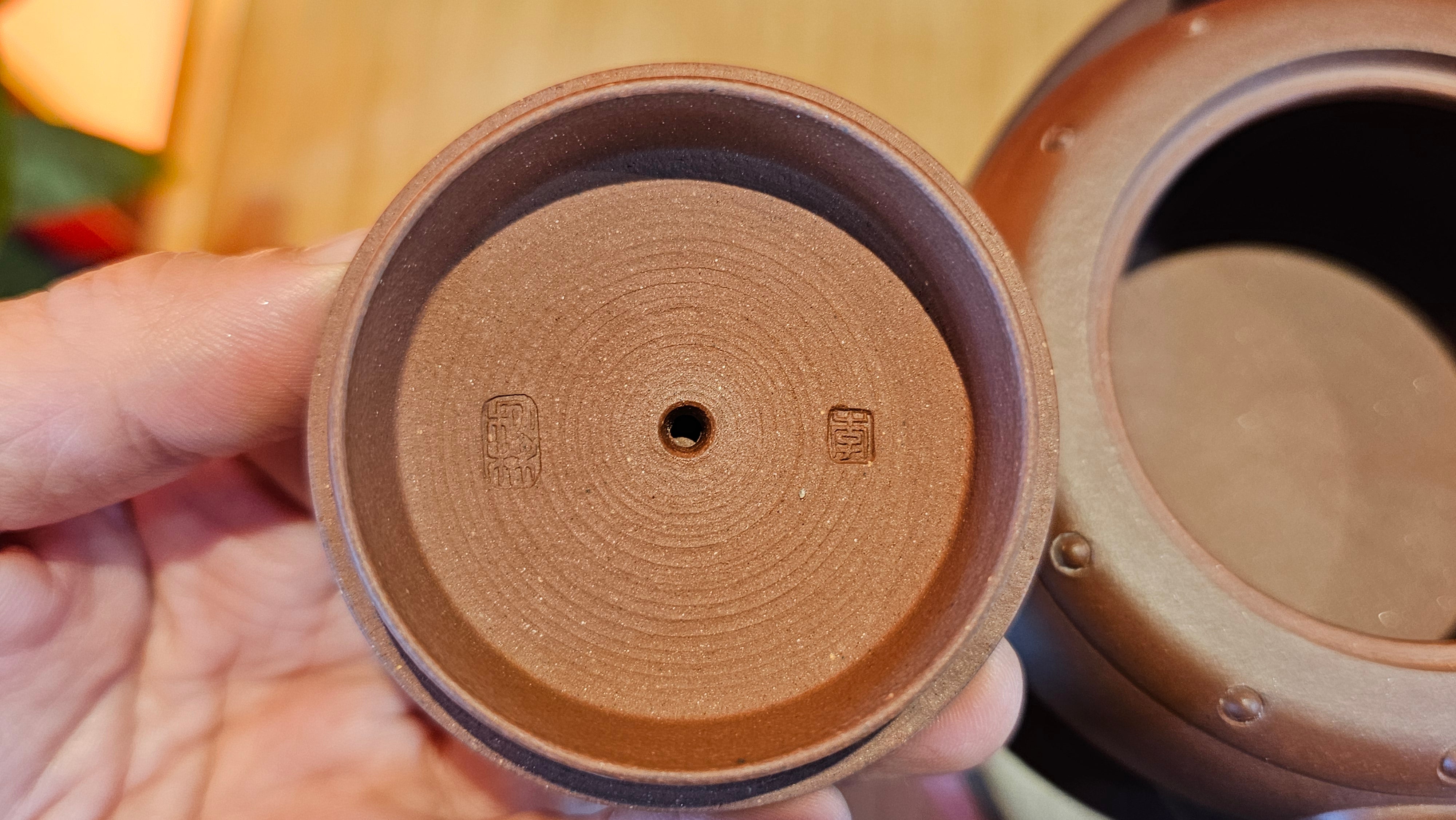 Ru Yi Gu 如意鼓, 207.3ml, Di Cao Qing Zi Ni 底槽青紫泥, by our Craftsman Li Qiu Lin 李秋林 ~ Congratulations to Mr A.Y., 1104hrs 1st June 2025, Millbrae, CA.