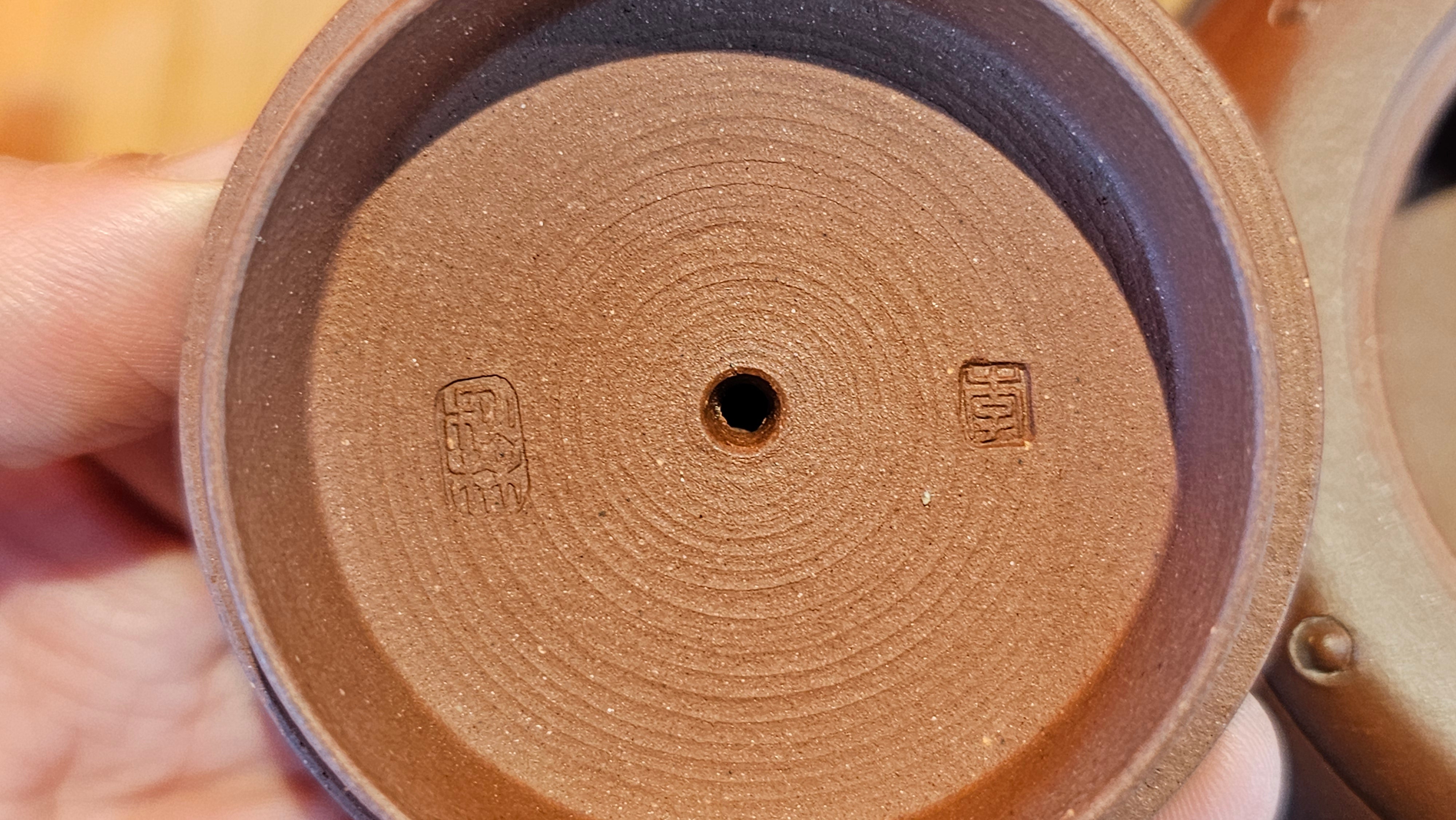 Ru Yi Gu 如意鼓, 207.3ml, Di Cao Qing Zi Ni 底槽青紫泥, by our Craftsman Li Qiu Lin 李秋林 ~ Congratulations to Mr A.Y., 1104hrs 1st June 2025, Millbrae, CA.