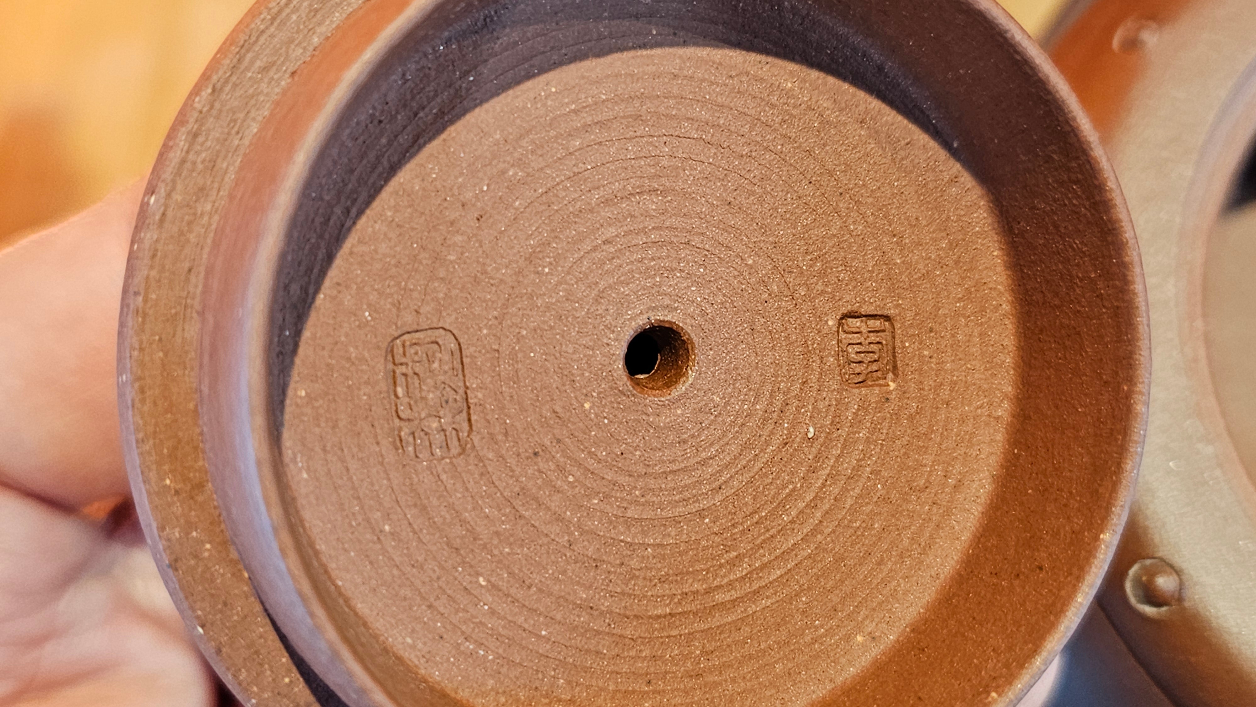 Ru Yi Gu 如意鼓, 207.3ml, Di Cao Qing Zi Ni 底槽青紫泥, by our Craftsman Li Qiu Lin 李秋林 ~ Congratulations to Mr A.Y., 1104hrs 1st June 2025, Millbrae, CA.