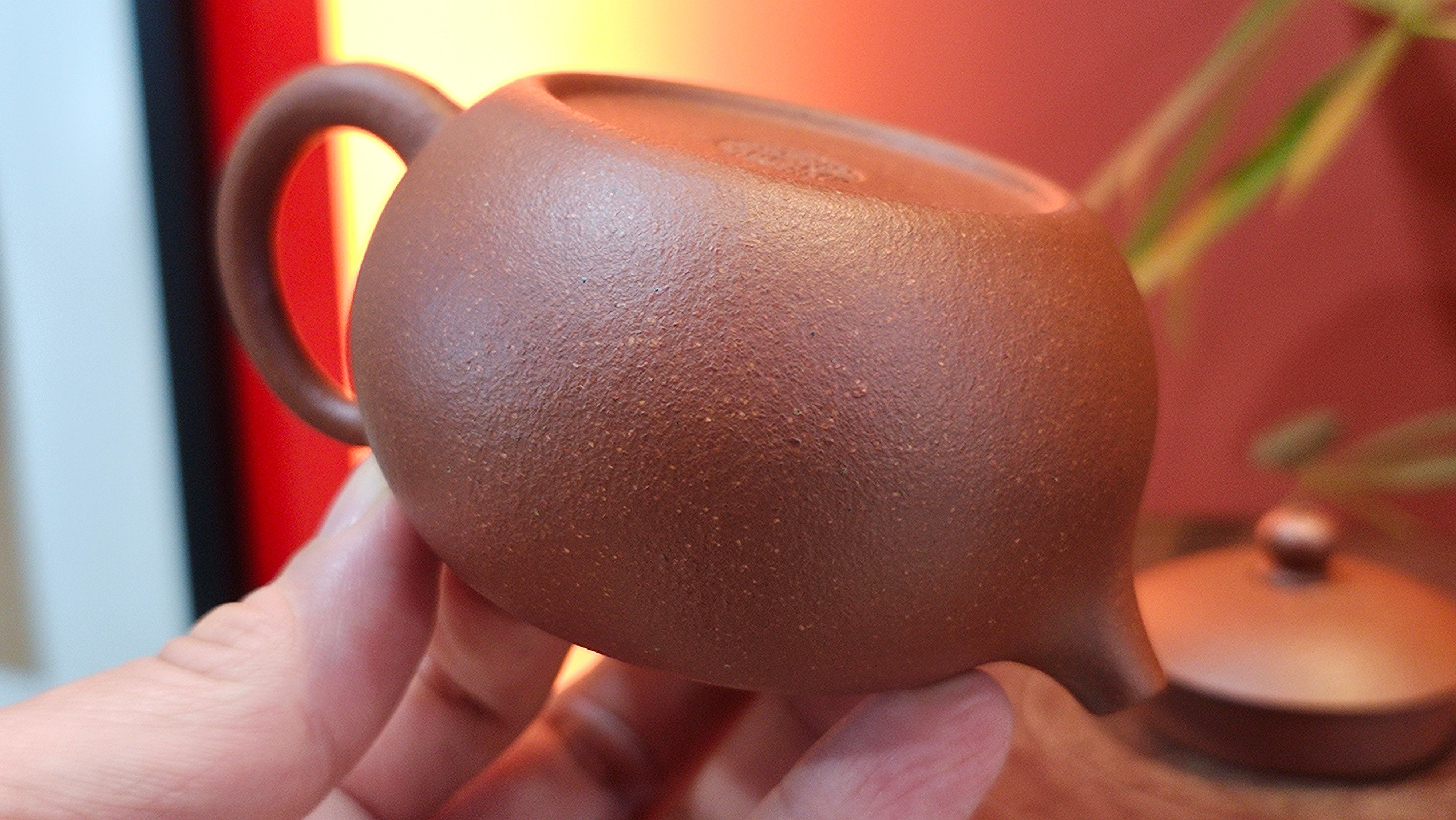 Xi Shi 西施, 137.1ml, Hong Jiang Po Ni (rarer form of Jiang Po Ni) 红降坡泥, by our Collaborative Craftsman Chen Gui Zhi 陈桂枝 ~ Congratulations to Mr M.C., 1051hrs 1st June 2025, Fresno, CA.