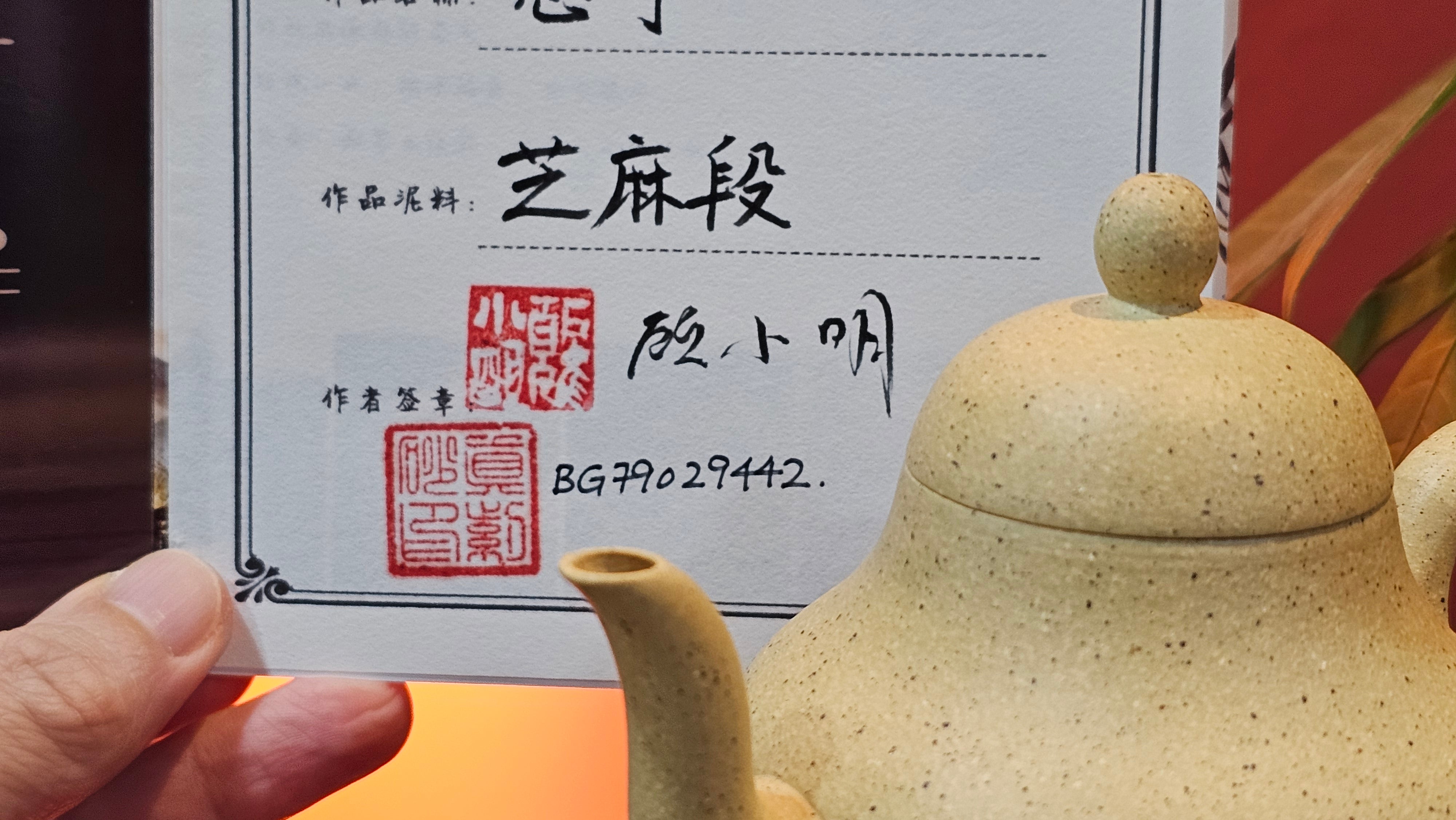 Si Ting 思亭, 191.3ml, Zhi Ma Duan Ni 芝麻段泥, by Craftsman Gu Xiao Ming 顾小明 ~ Congratulations to Mr G.T., 1954hrs 3rd June, Singapore 🇸🇬.