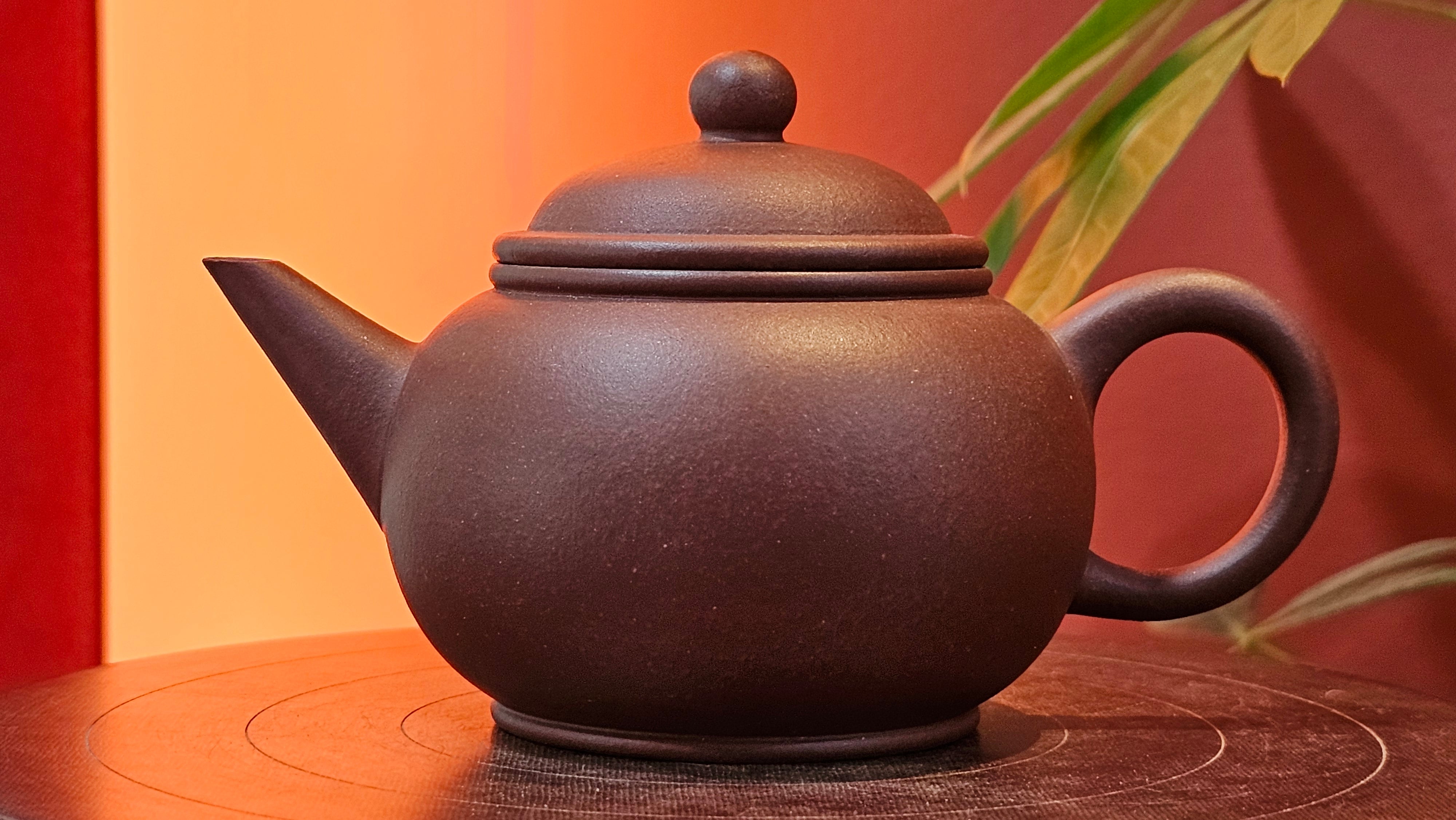 Shui Ping 水平, 163.9ml, Di Cao Qing Zi Ni 底槽青紫泥, by Craftsman Zhao Huai Xu 赵怀须。