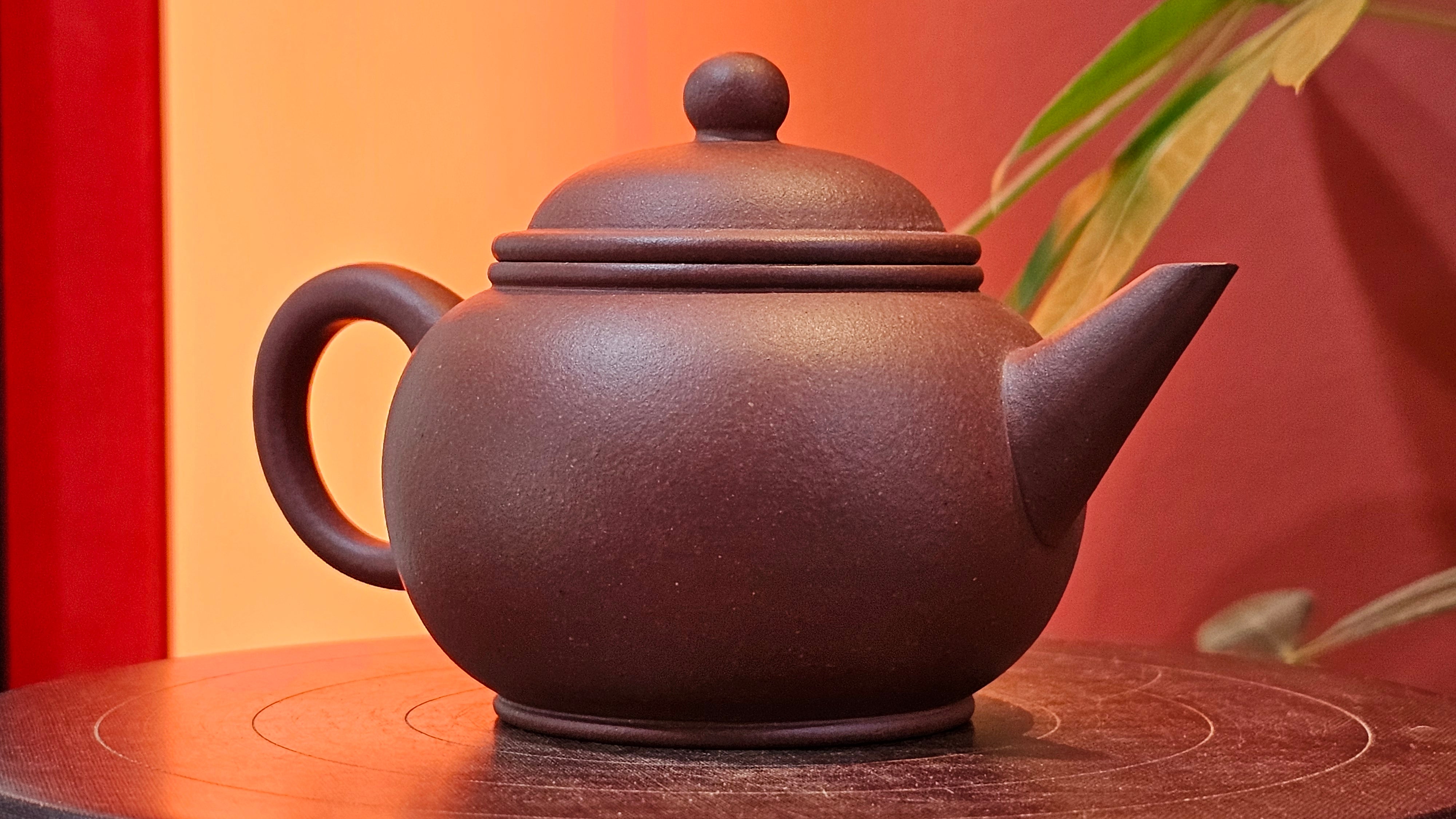 Shui Ping 水平, 163.9ml, Di Cao Qing Zi Ni 底槽青紫泥, by Craftsman Zhao Huai Xu 赵怀须。