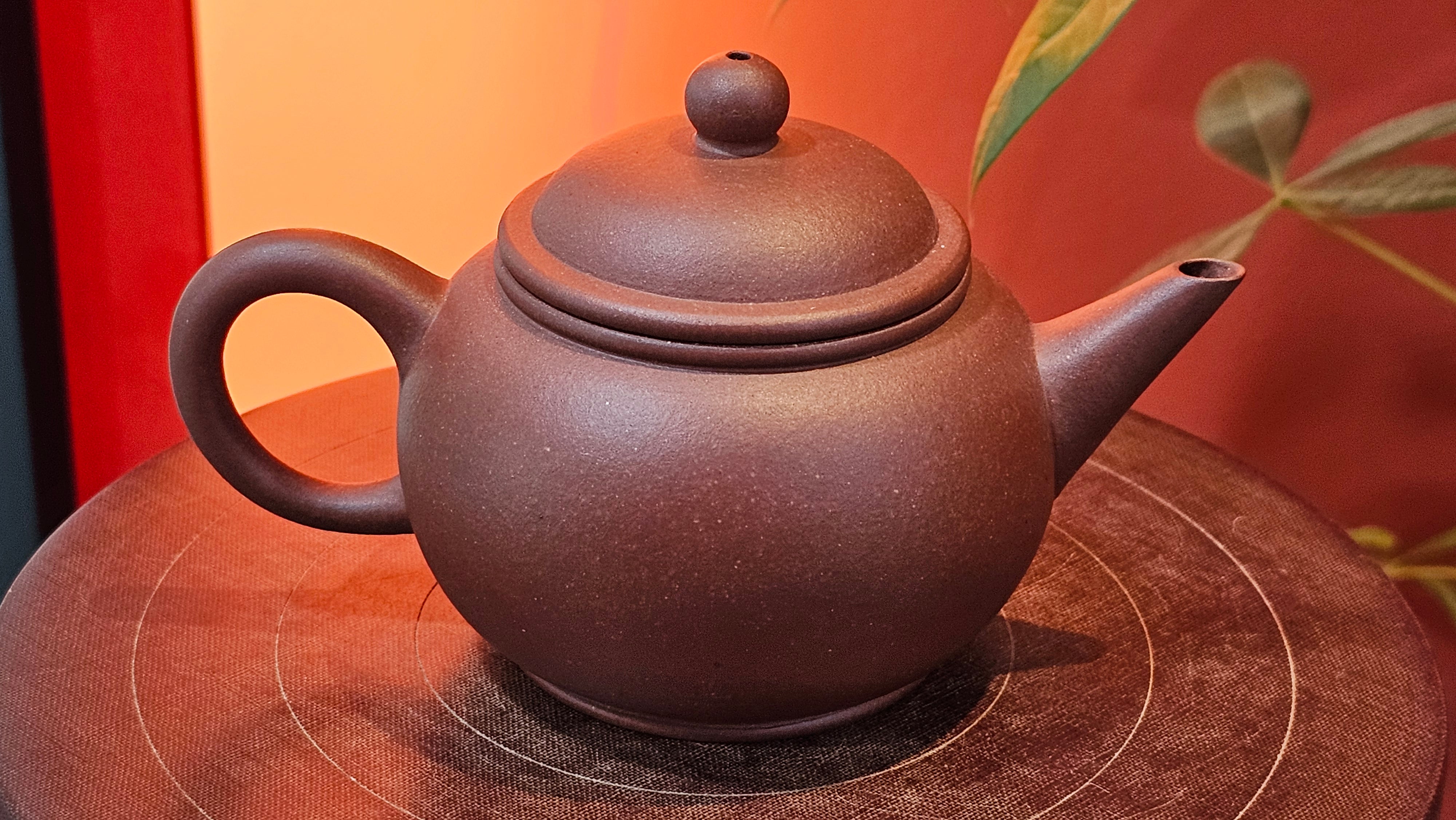 Shui Ping 水平, 163.9ml, Di Cao Qing Zi Ni 底槽青紫泥, by Craftsman Zhao Huai Xu 赵怀须。