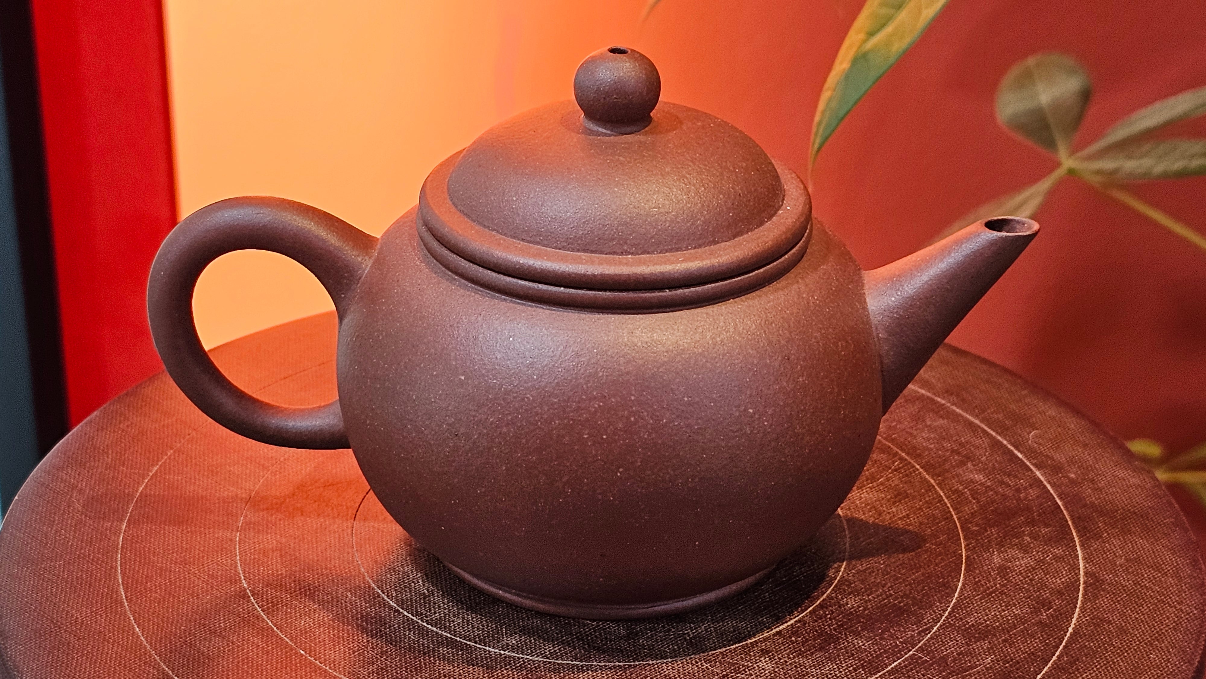 Shui Ping 水平, 163.9ml, Di Cao Qing Zi Ni 底槽青紫泥, by Craftsman Zhao Huai Xu 赵怀须。