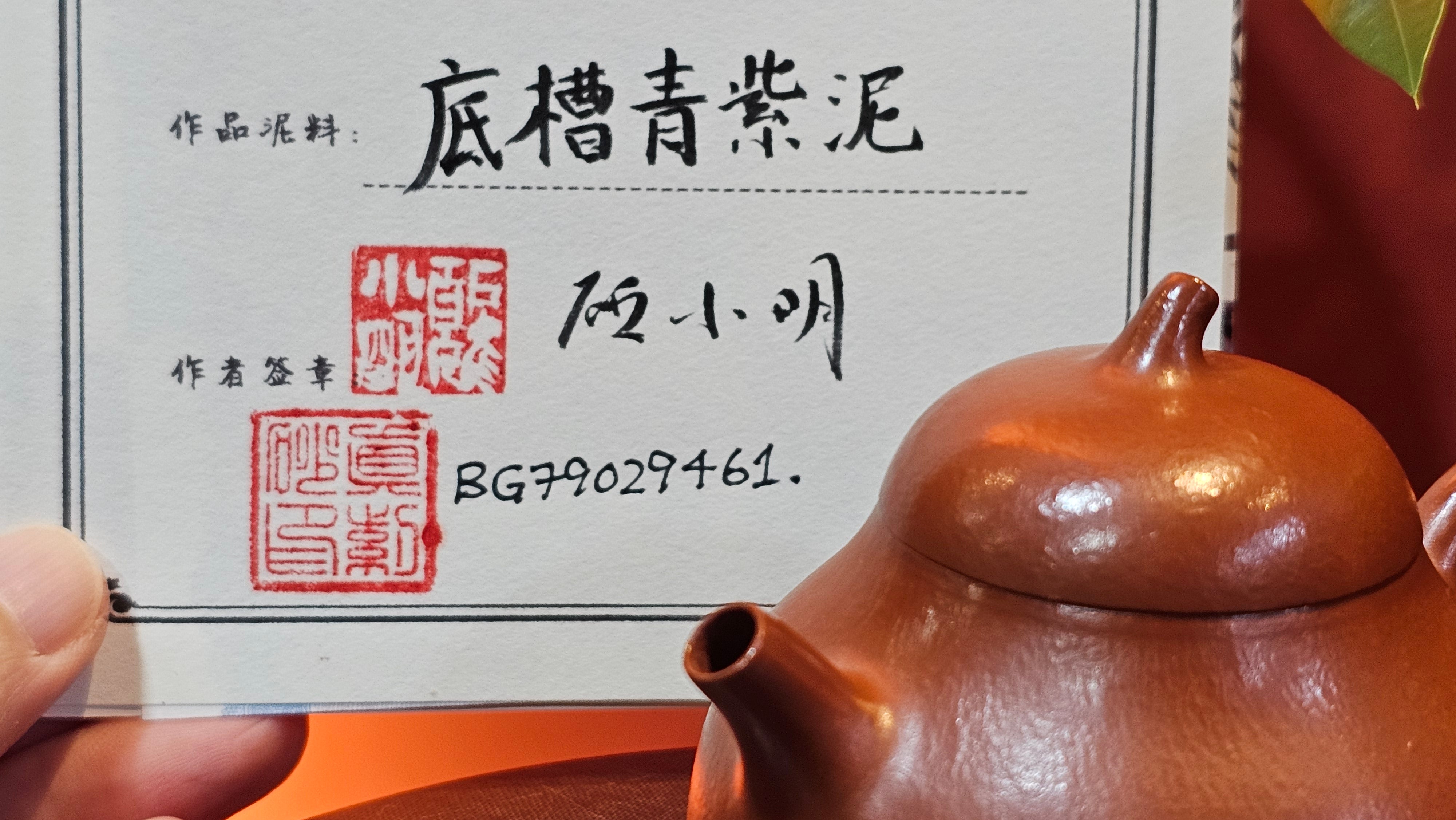 Qie Gua 茄瓜, 142.6ml, Xiao Mei Yao Zhu Ni 小煤窑朱泥,  by our Collaborative Craftsman Wang Hui 王慧。